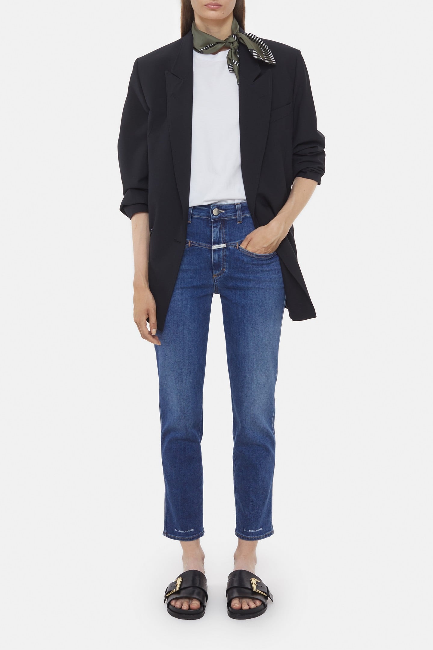 PEDAL PUSHER JEANS MID BLUE 4