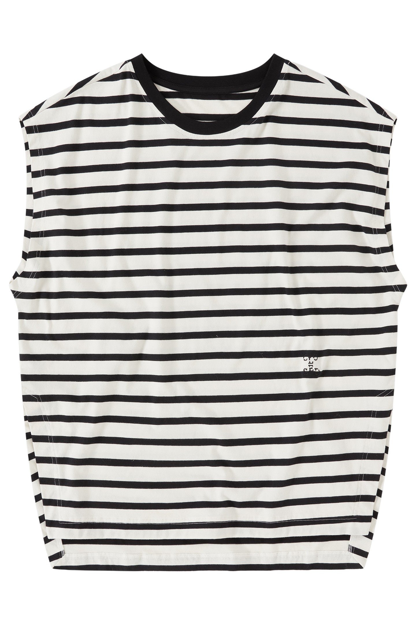 CREW NECK CAP SLEEVE T-SHIRTS BLACK 1