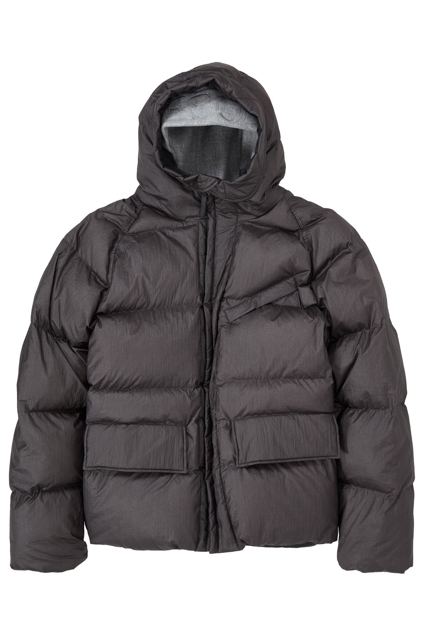 SHORTER PUFFER COAT JACKET CHARCOAL 3