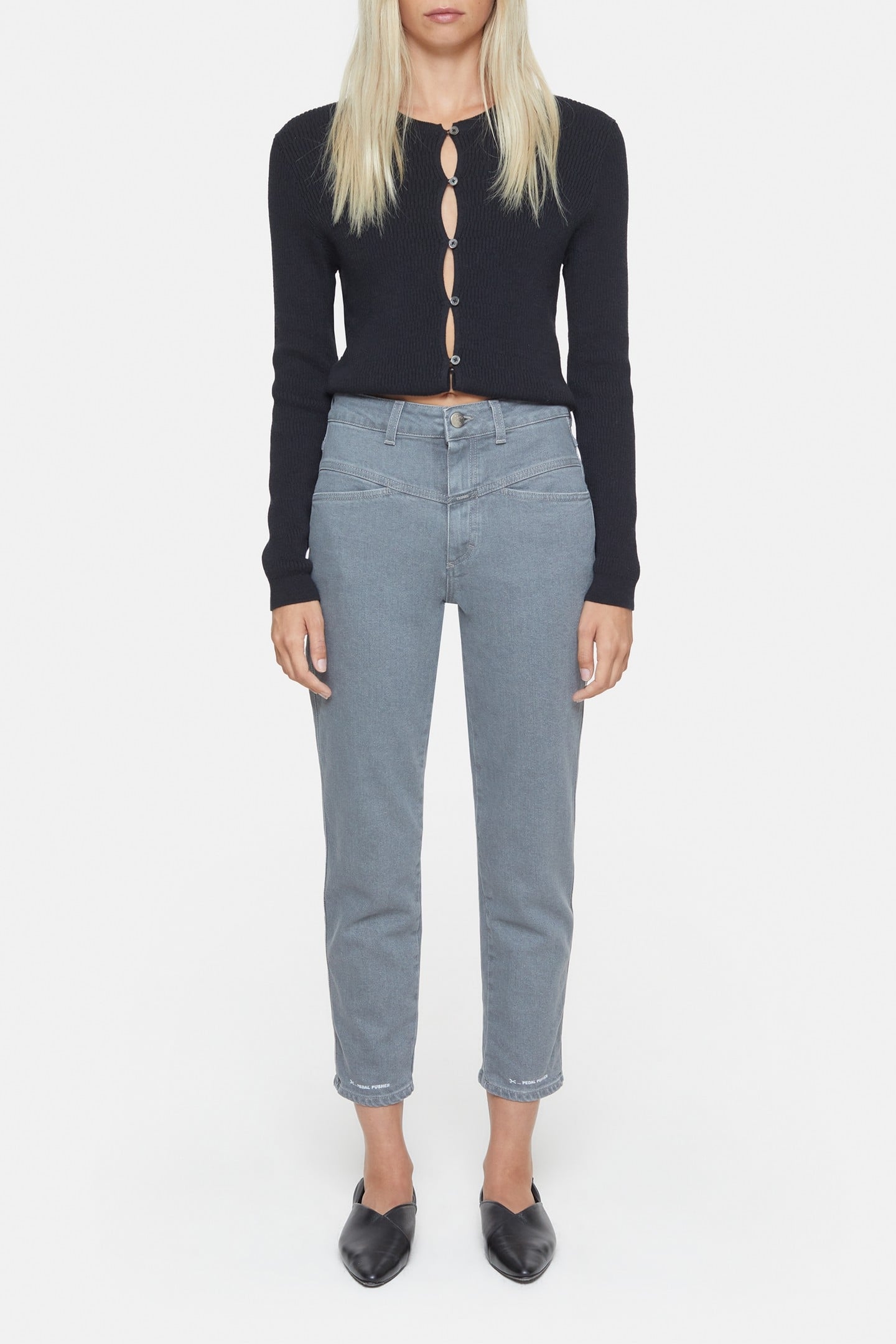 PEDAL PUSHER JEANS MID GREY 2