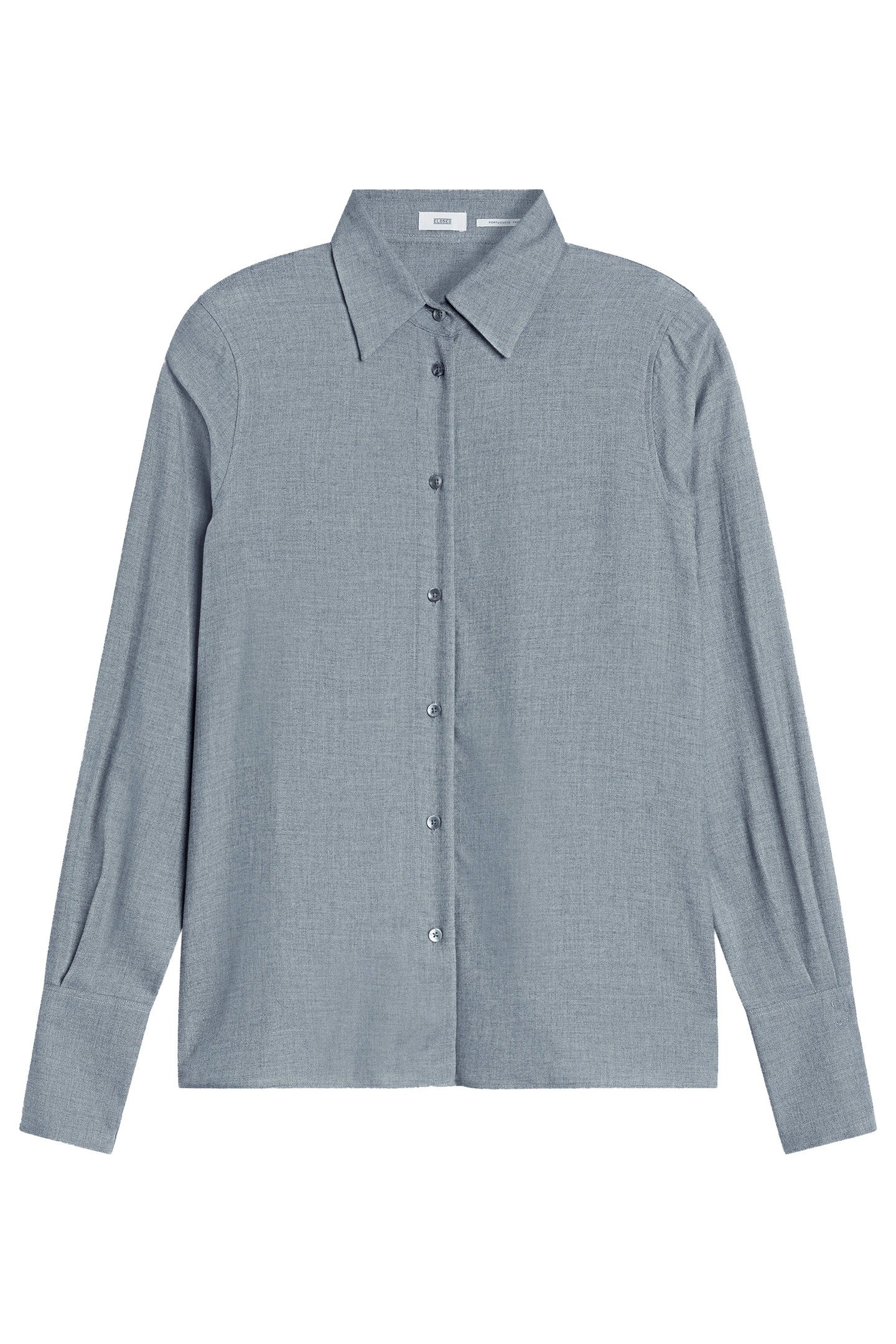 PLEAT BLOUSE SHIRT DARK GREY MELANGE 6