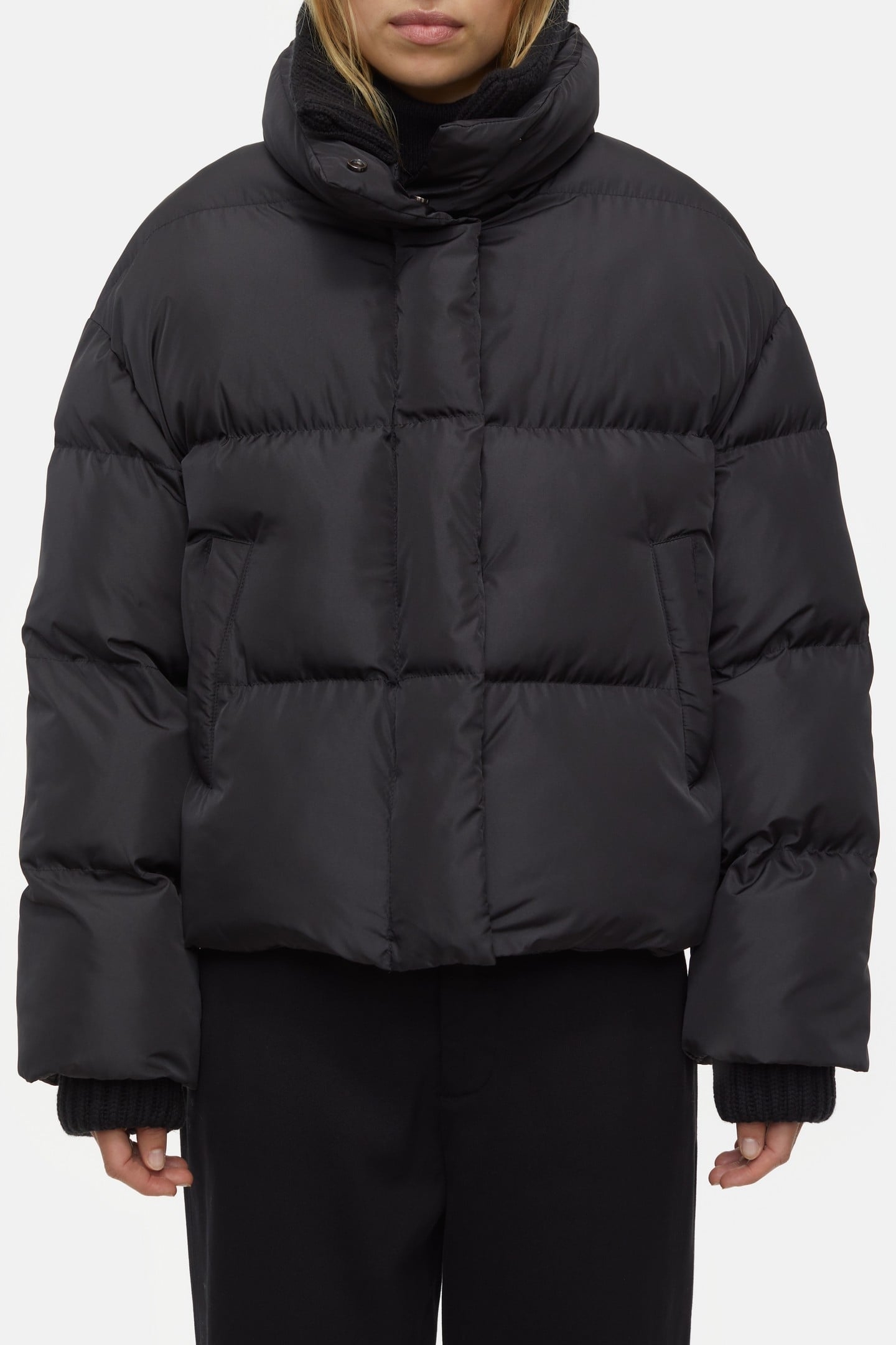 CROPPED PUFFER JACKET BLACK 2