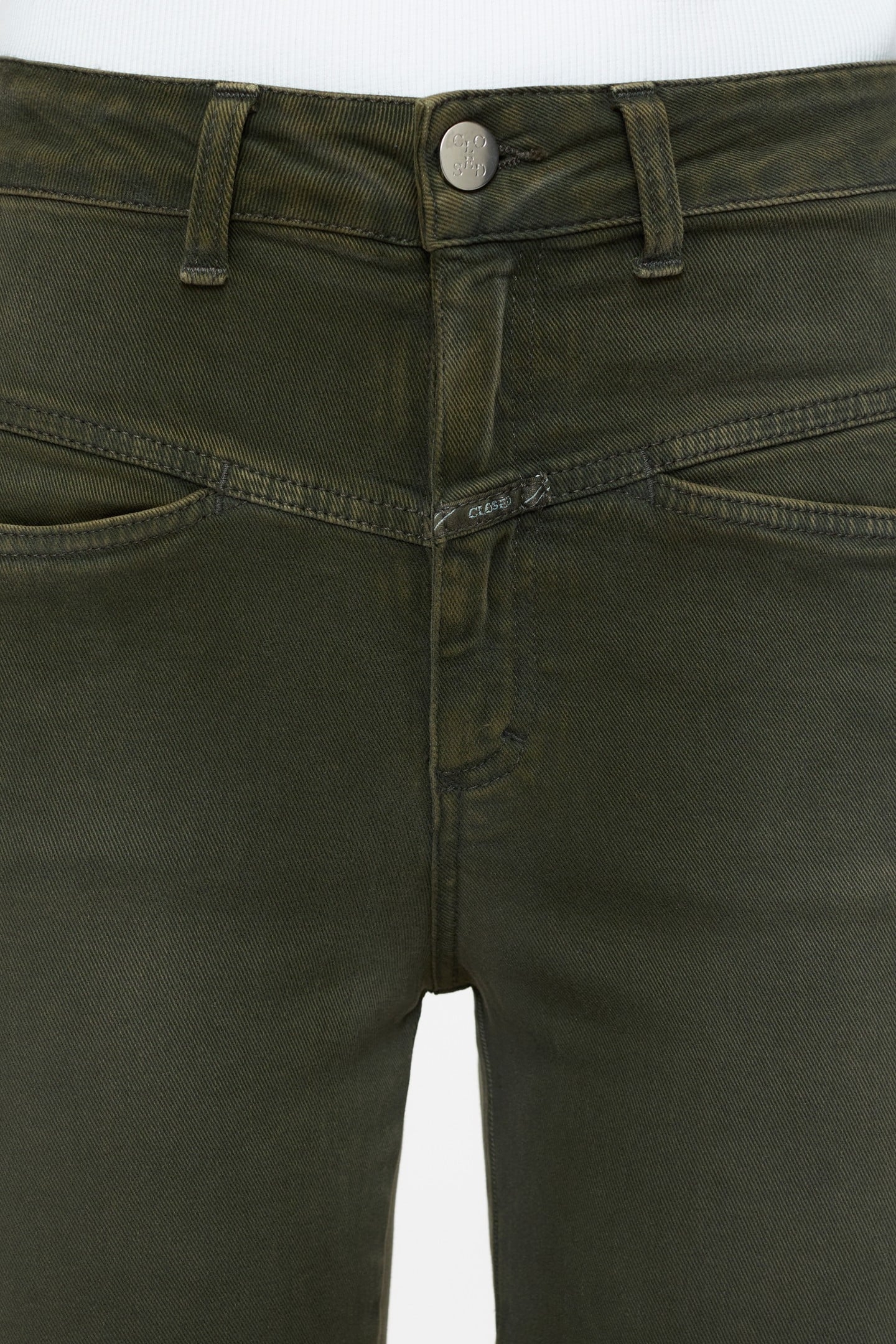 PEDAL PUSHER JEANS GREEN WEED 6