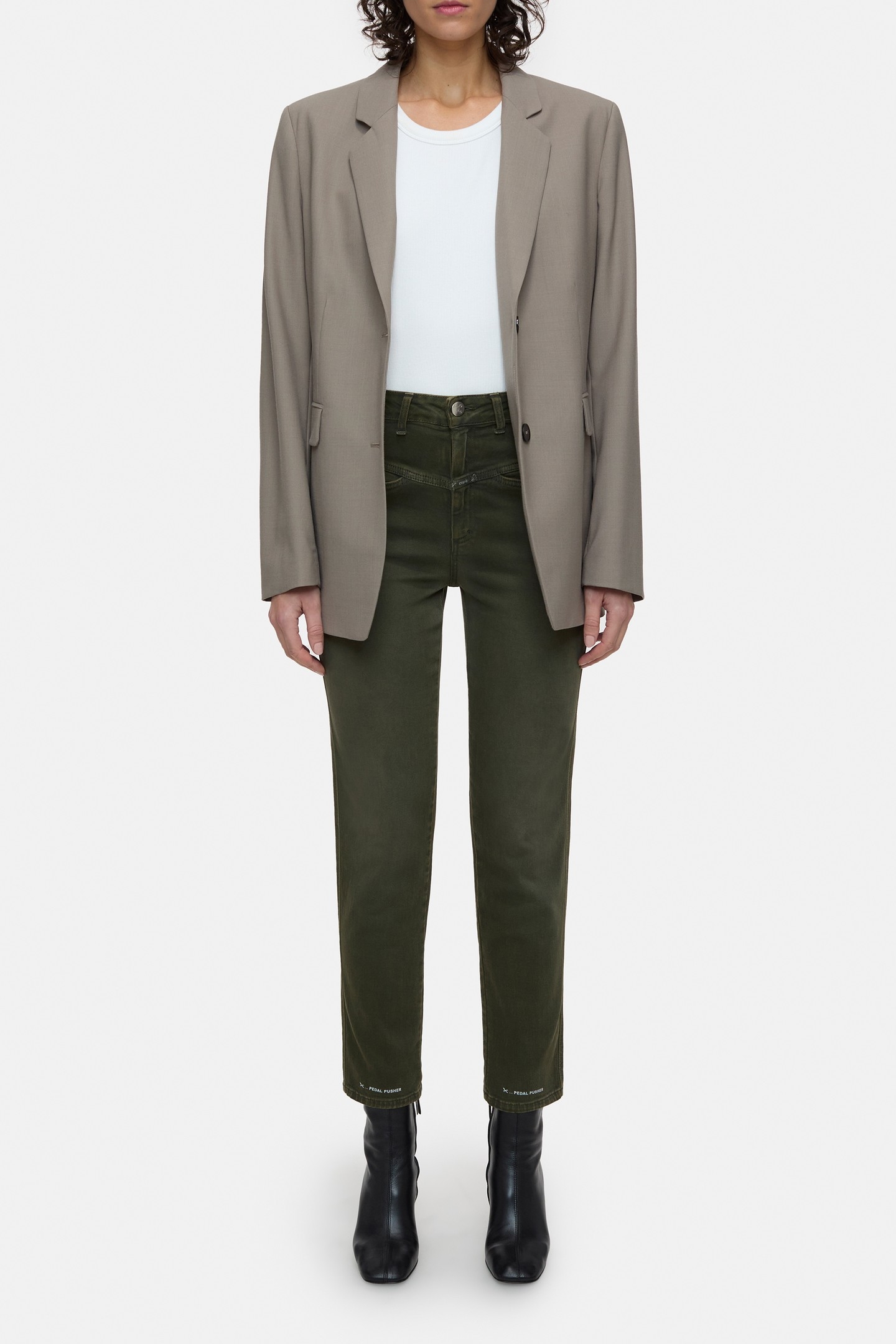 PEDAL PUSHER JEANS GREEN WEED 2