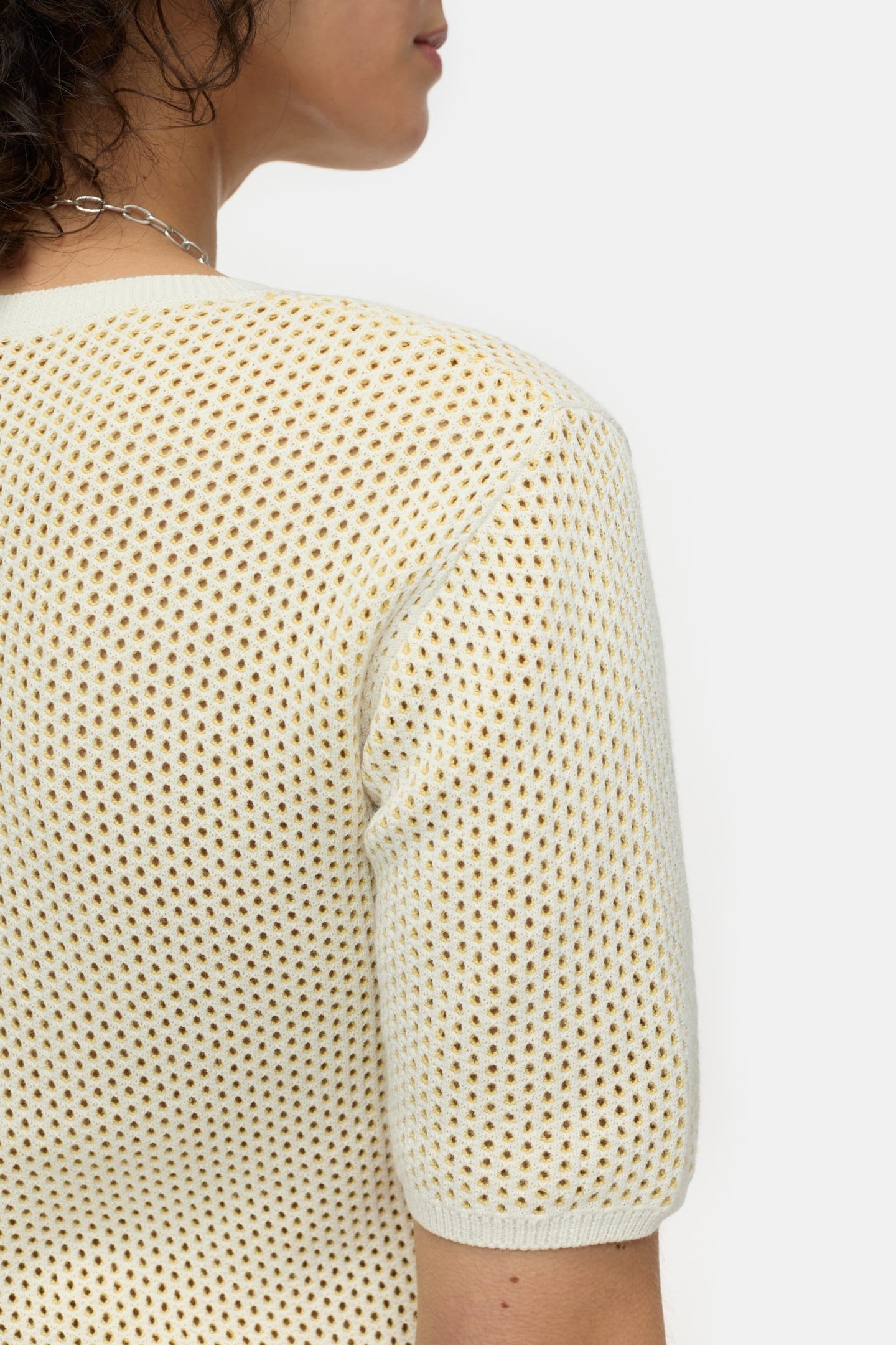 CREW NECK SHORT SLEEVE KNITS IVORY 4