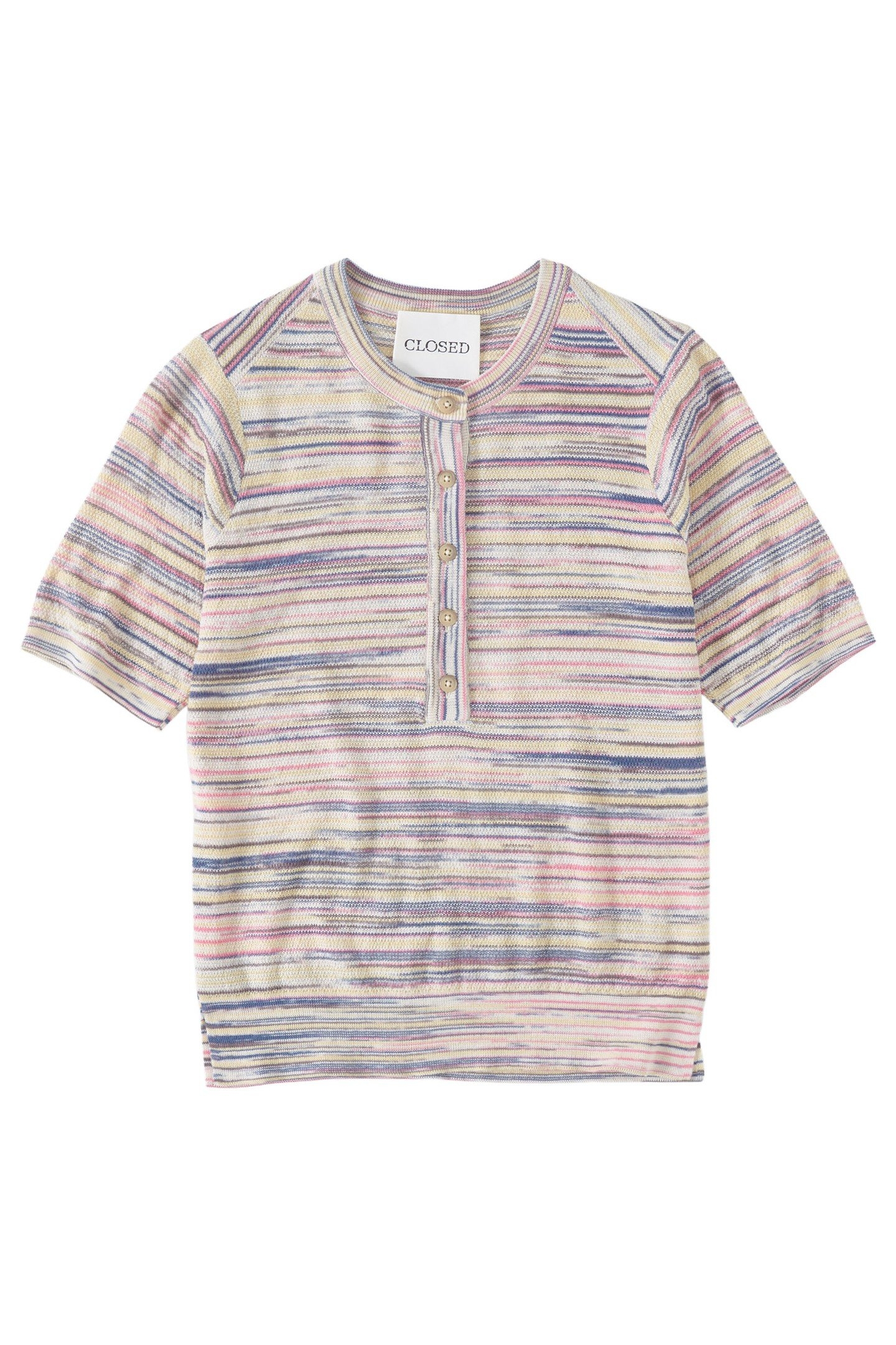 HENLEY SHORT SLEEVE KNITS MULTI COLOUR 5