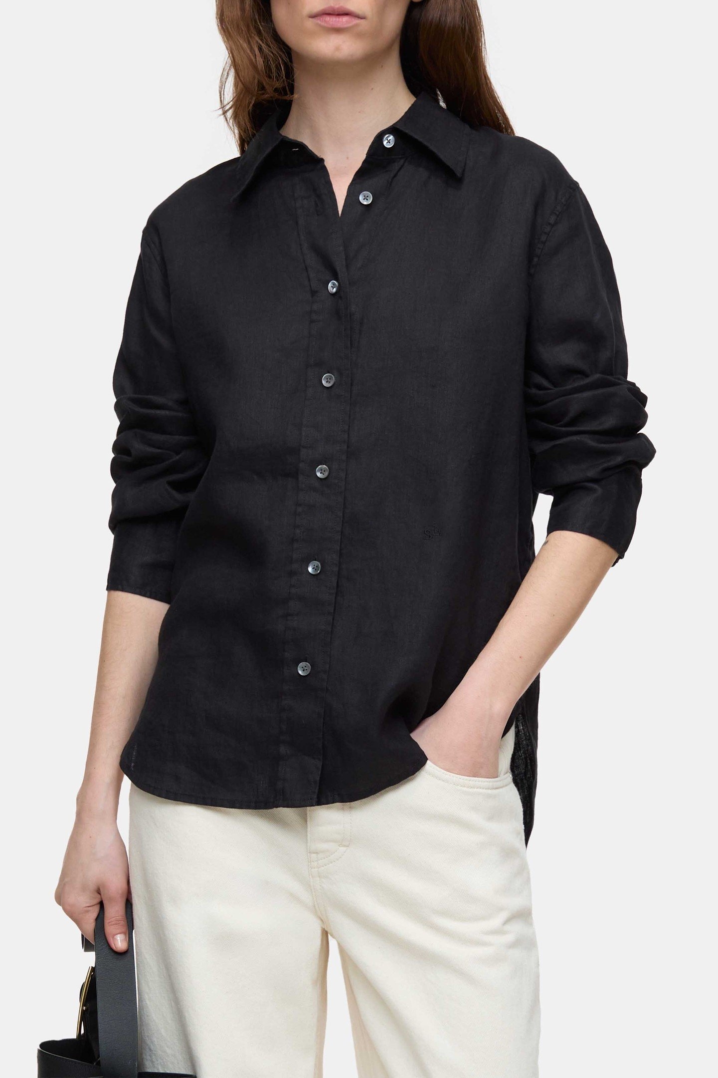 STRAIGHT FITTED SHIRT & BLOUSES BLACK 1