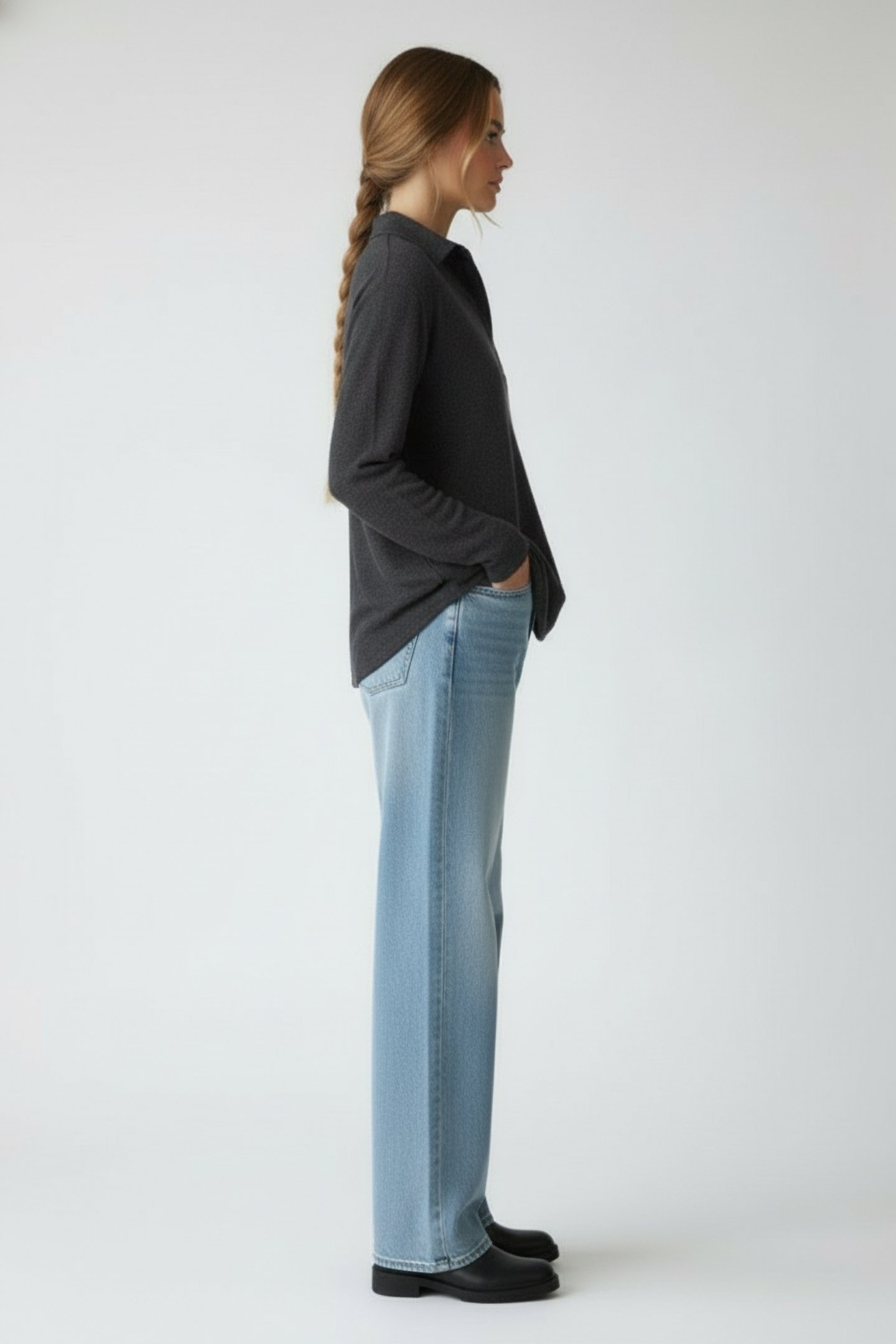 A.PRESSE – WOOL SKIPPER SHIRT GREY 3