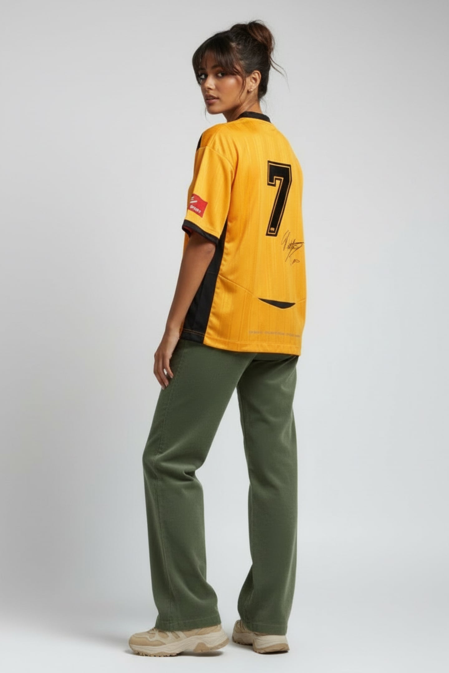 MARTINE ROSE – PRINTED FOOTBALL TOP YELLOW 2