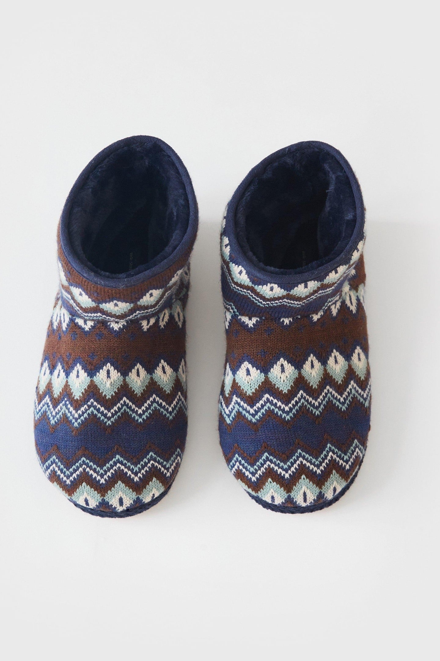 FAIRISLE KNITTED BOOTIE NAVY MULTI 1