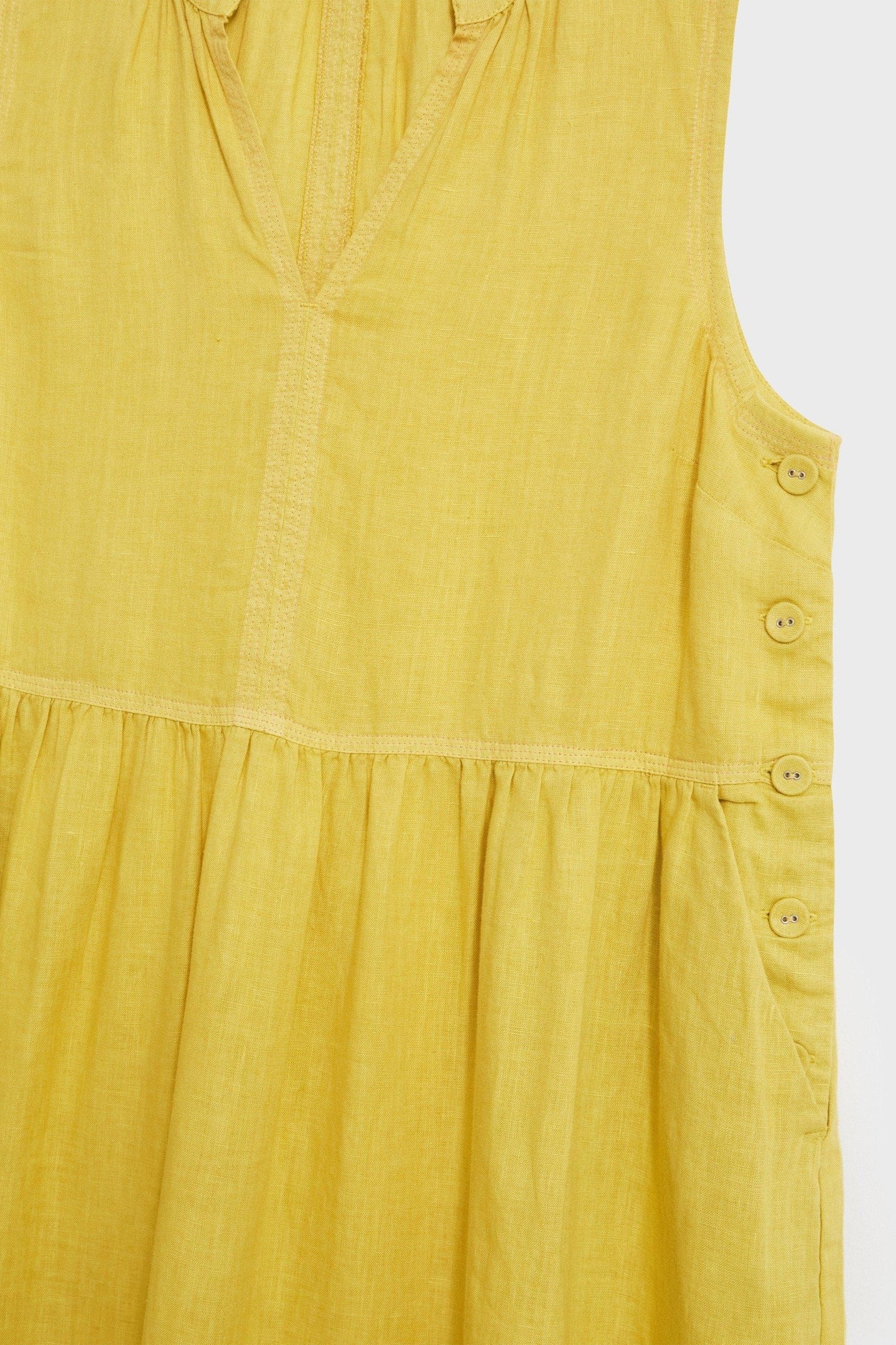SOPHIA LINEN MAXI DRESS MID CHARTREUSE 4
