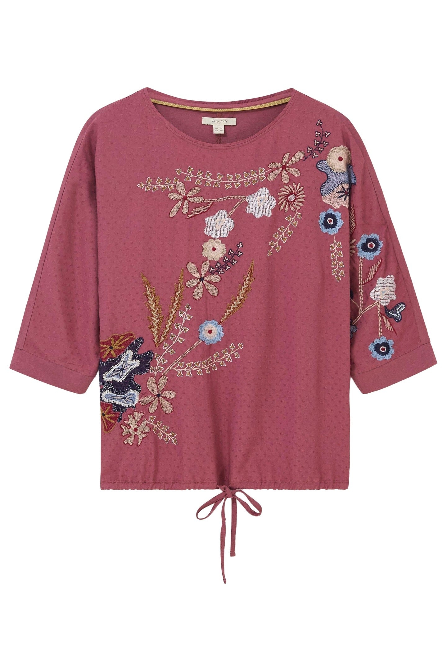 COPENHAGEN TIE HEM TOP PINK MULTI 3