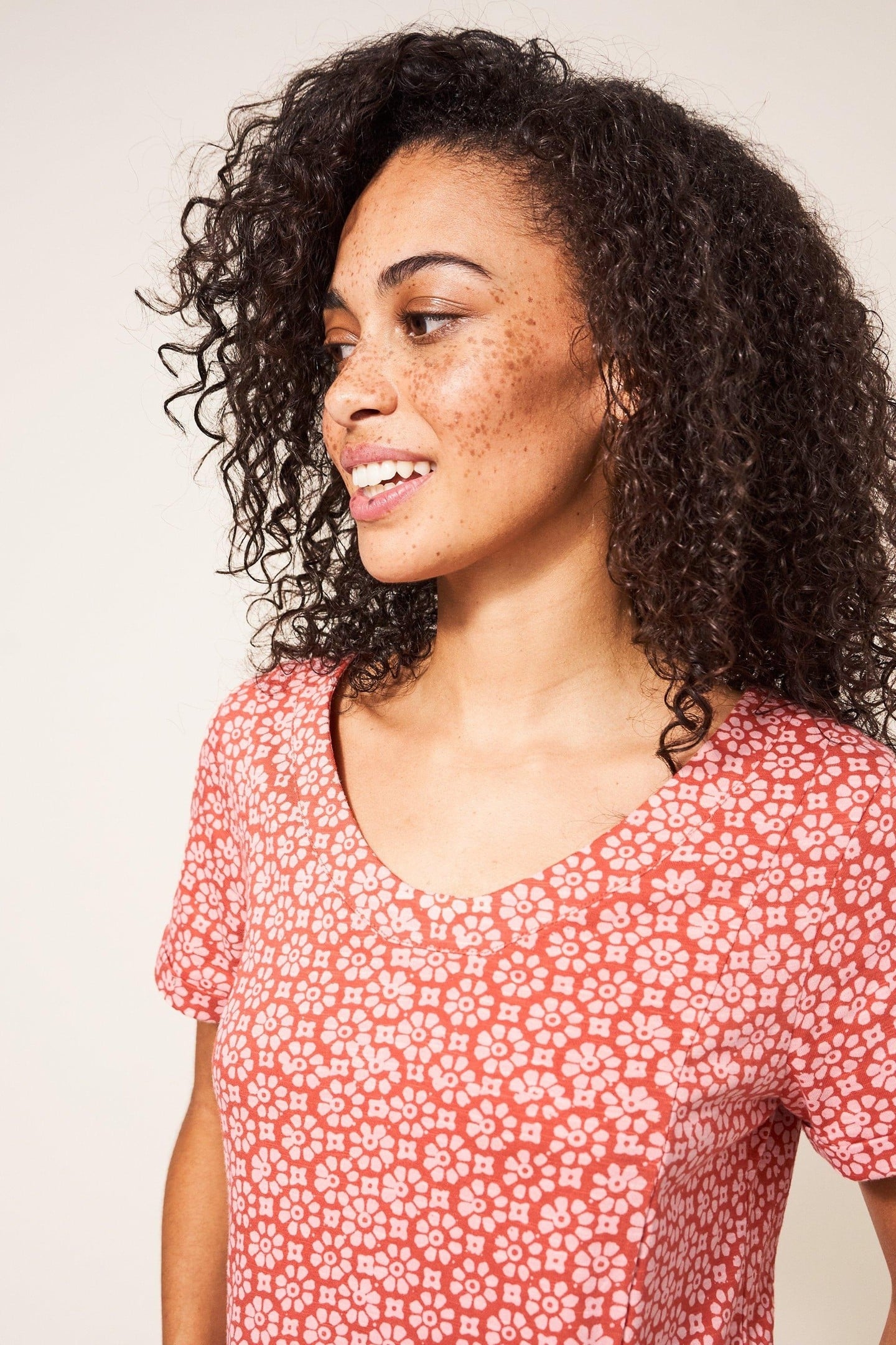 SELINA FAIRTRADE DRESS ORANGE MULTI 4