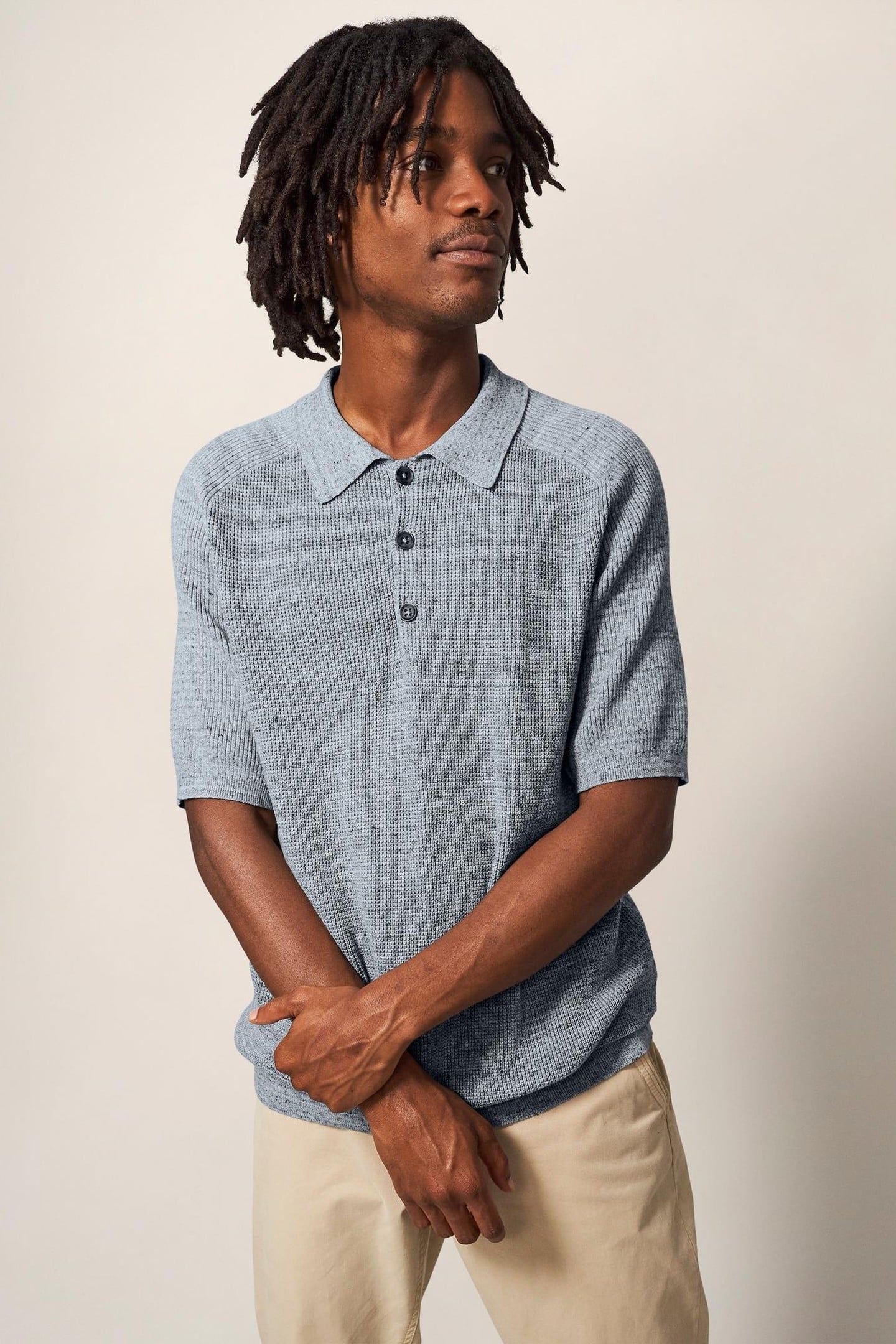 BARMOUTH SHORT SLEEVE POLO GREY MARL 1
