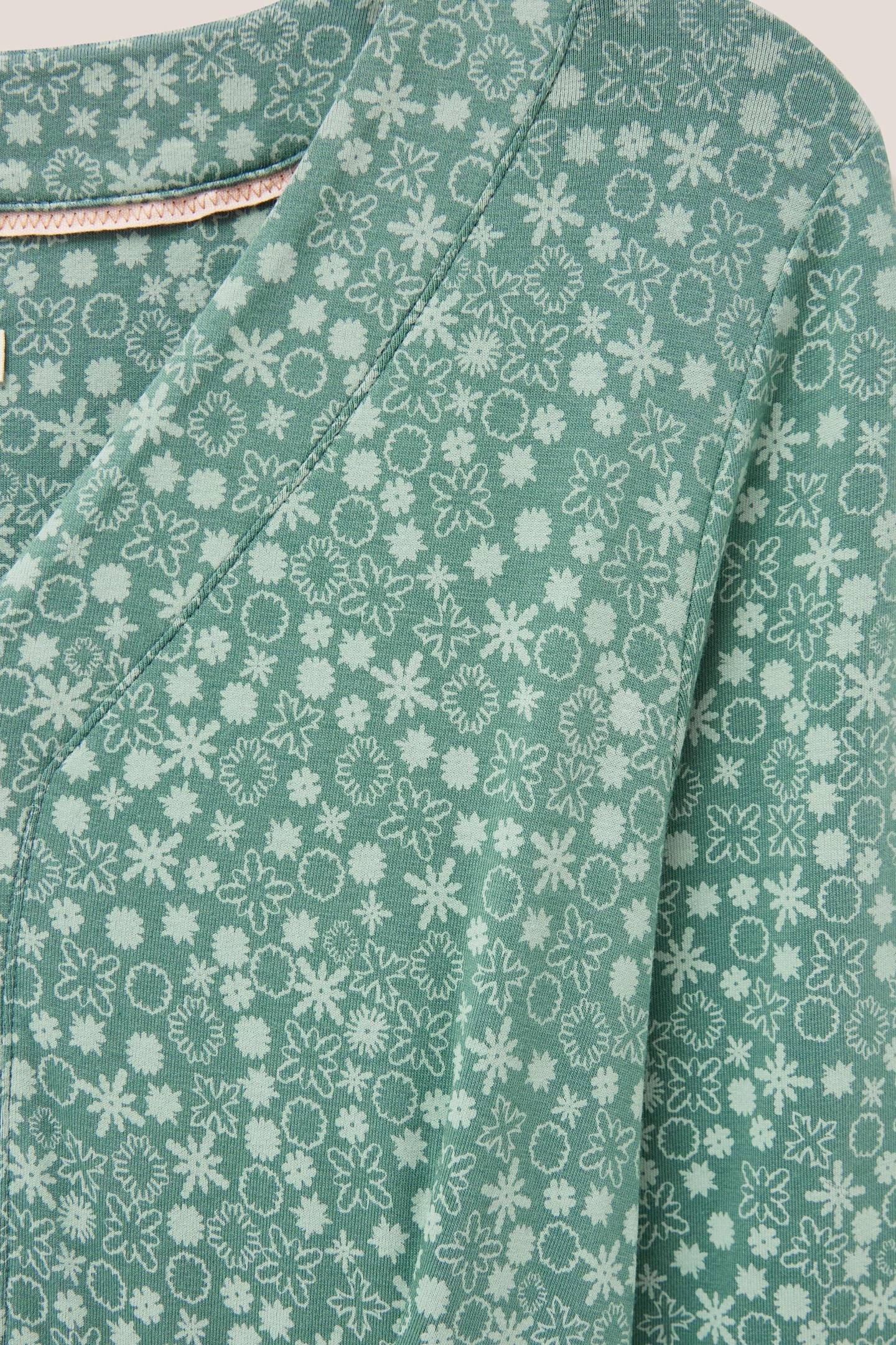 ESME JERSEY MIDI DRESS GREEN MULTI 4