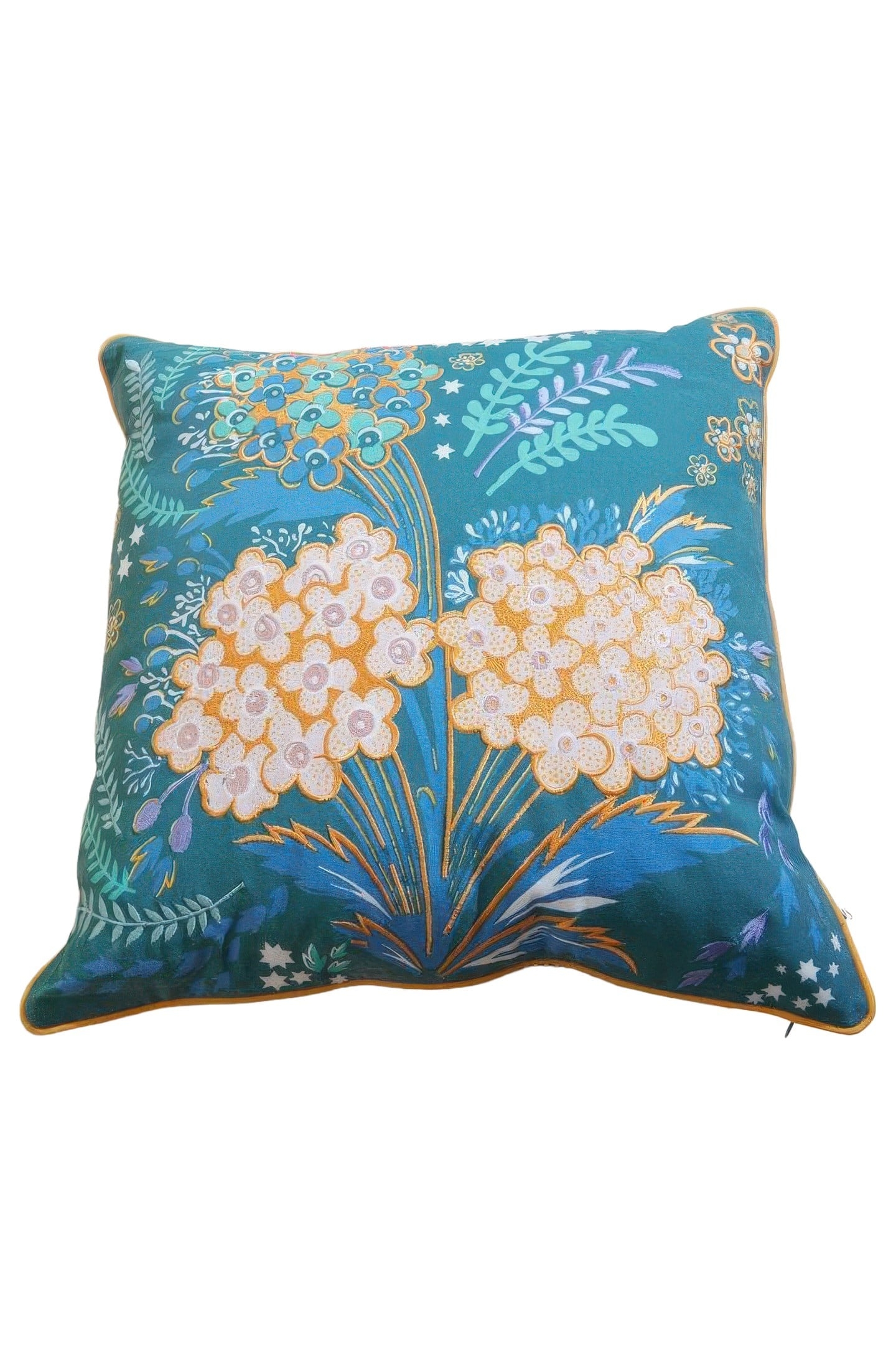 PACIFIC EMBROIDERED CUSHION BLUE MULTI 5