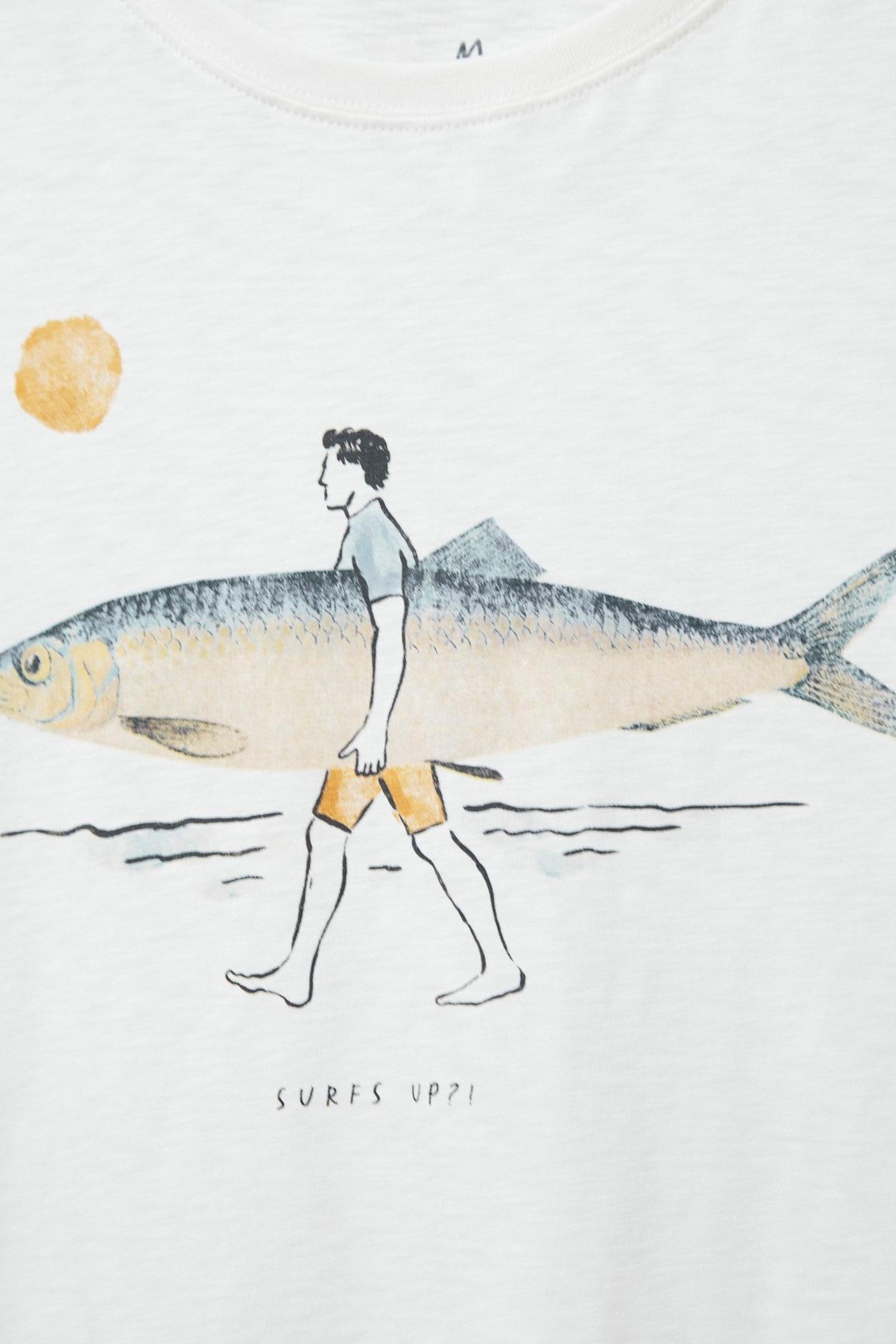 FISH SURFBOARD GRAPHIC TEE NATURAL WHITE 3