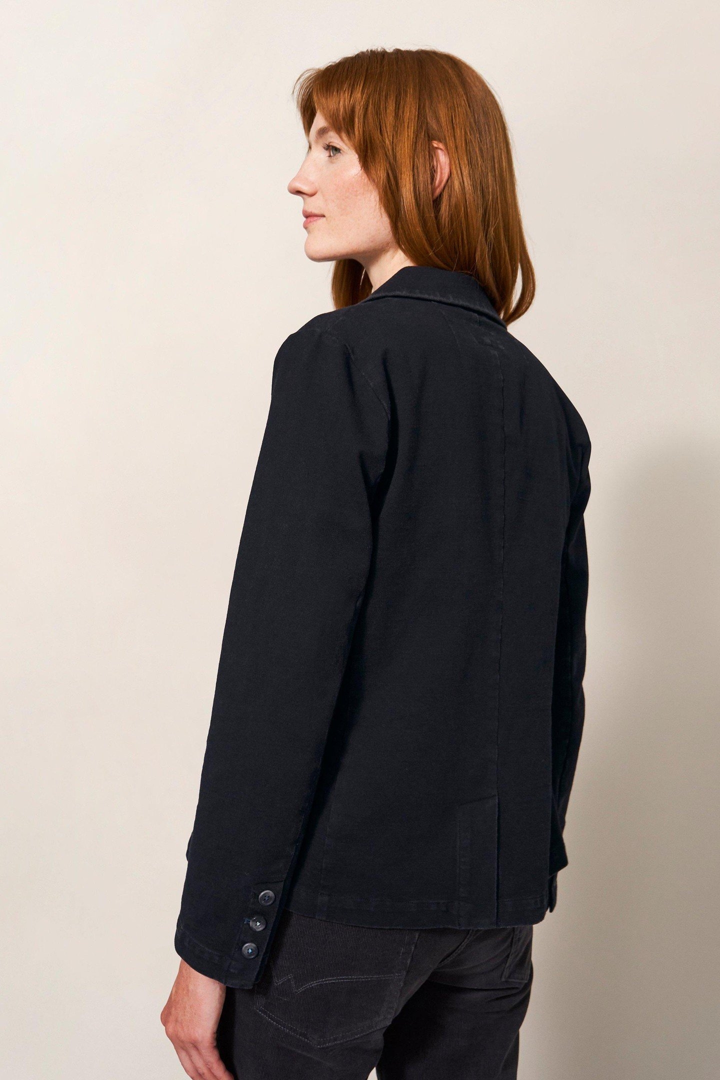 OLIVIA COTTON JERSEY BLAZER WASHED BLACK 2