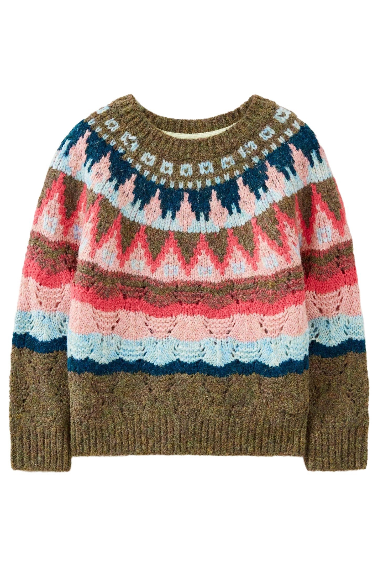 MINI ME FAIRISLE JUMPER GREEN MULTI 4