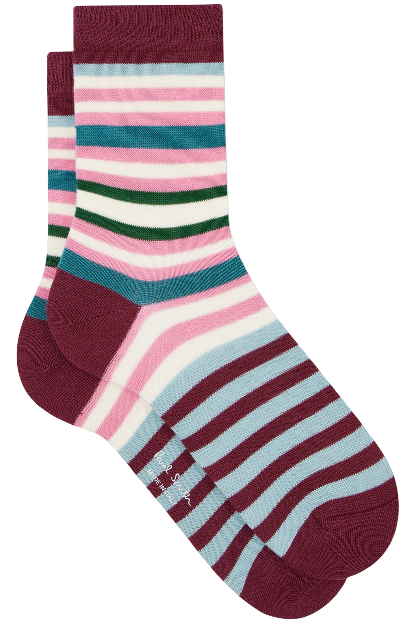 SOCK GILLY STRIPE BURGUNDY/ BORDE 2