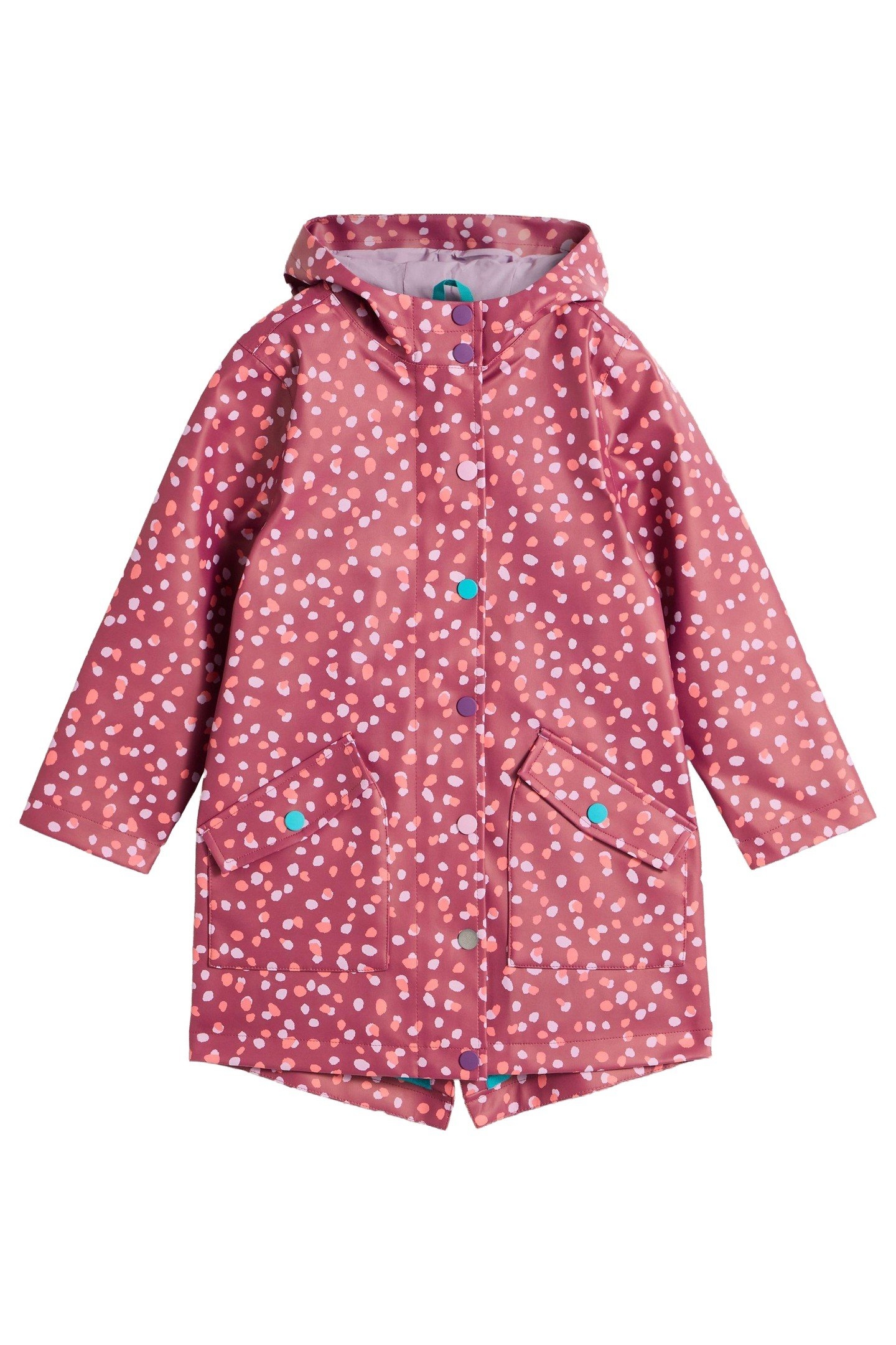 SPOT PRINTED RAINCOAT PURPLE MULTI 1