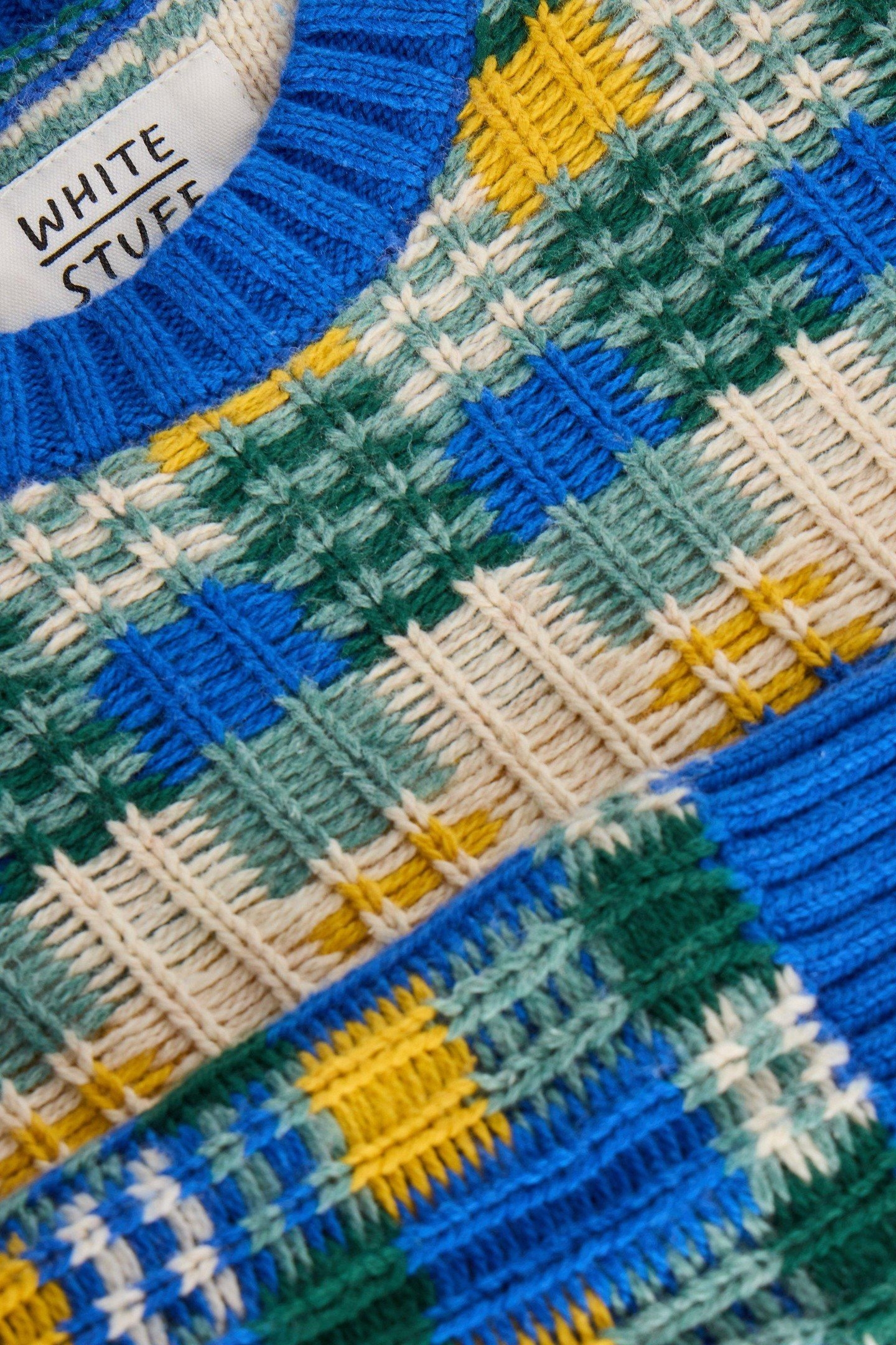 CHECKERBOARD JUMPER BLUE MULTI 3