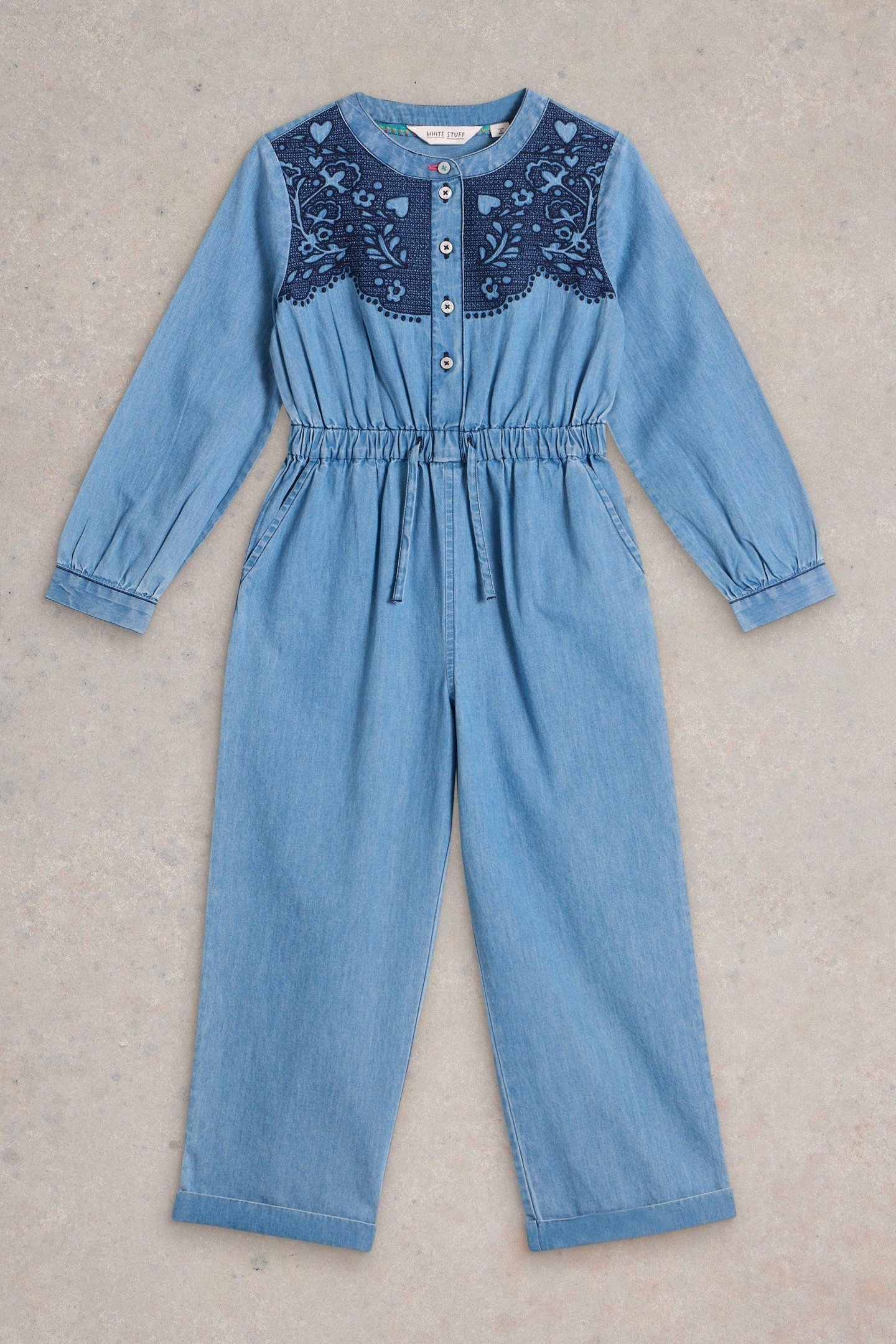CHAMBRAY JUMPSUIT CHAMBRAY BLUE 1