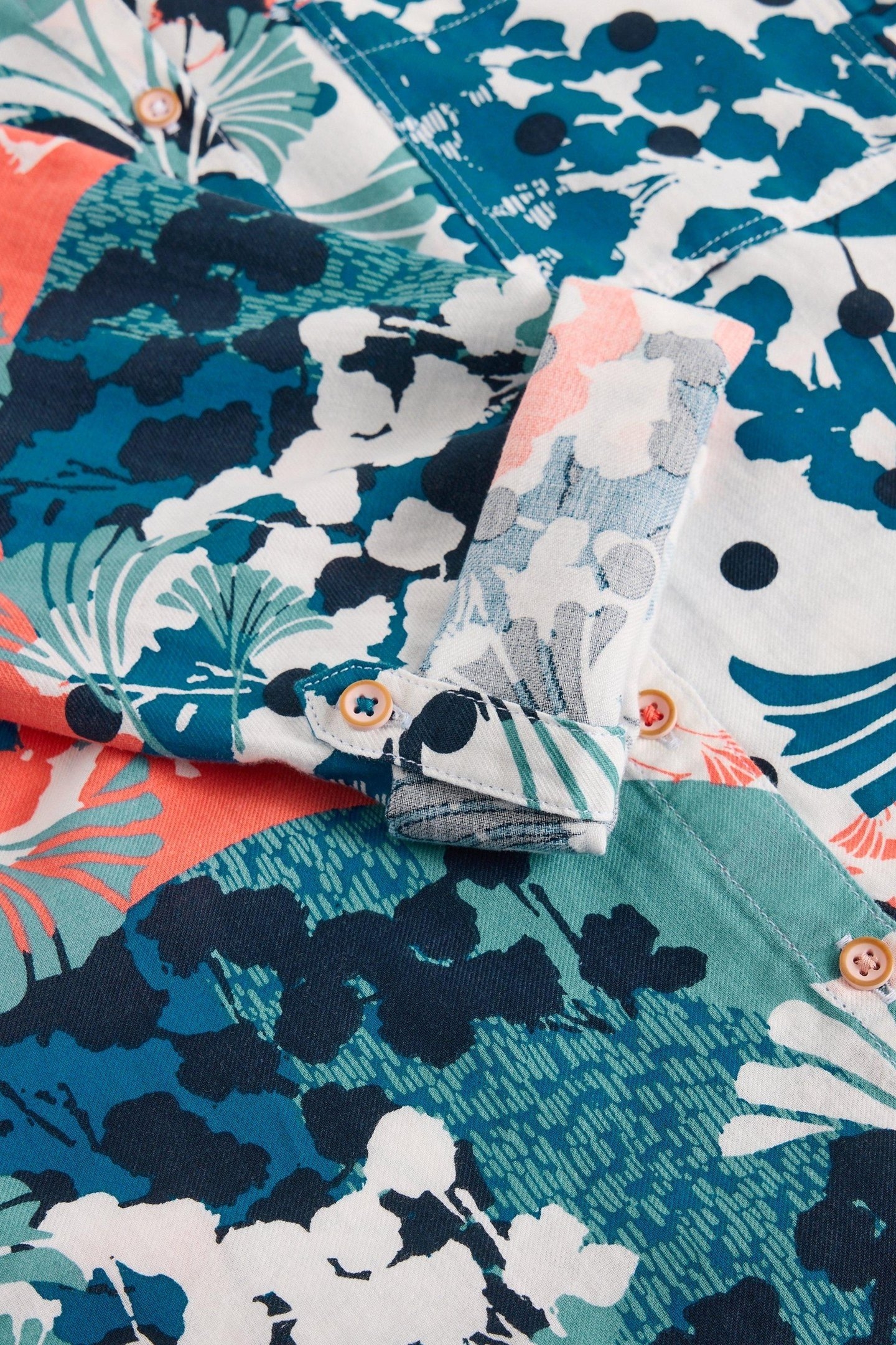 SOPHIE ORGANIC COTTON SHIRT IVORY PRINT 4