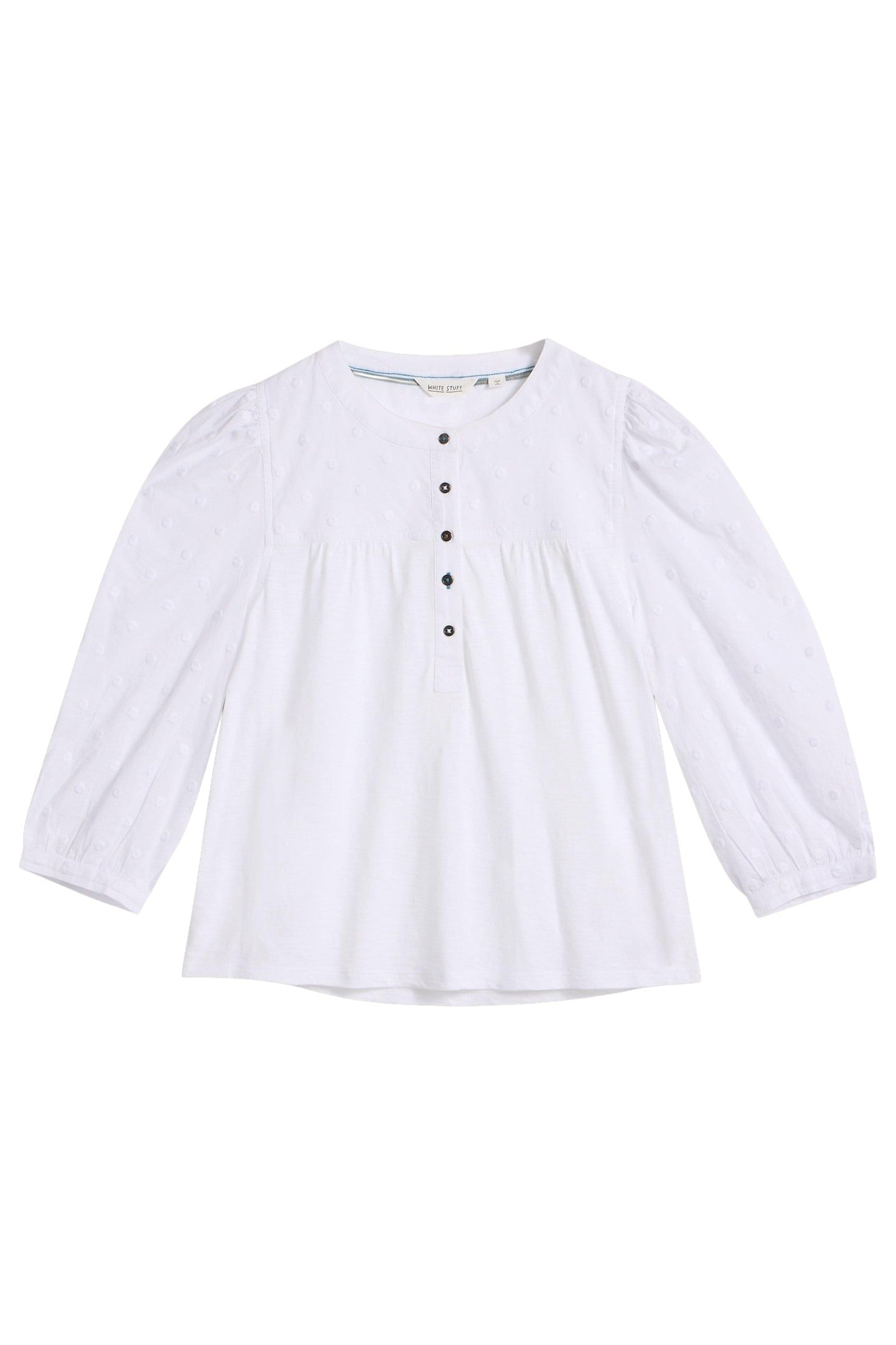 ELISE DOBBY MIX TOP PALE IVORY 3