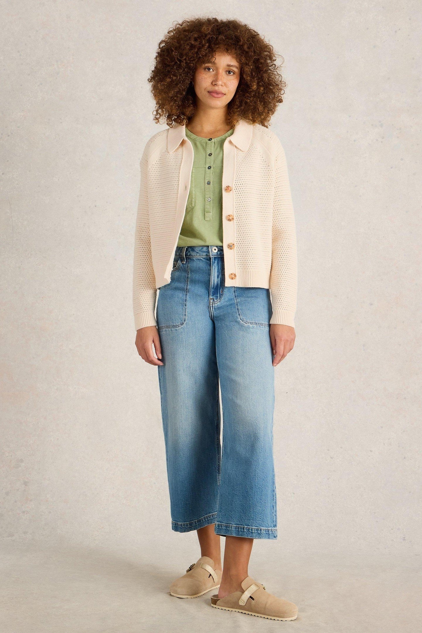 CHATERLY COLLAR CARDI NATURAL WHITE 1