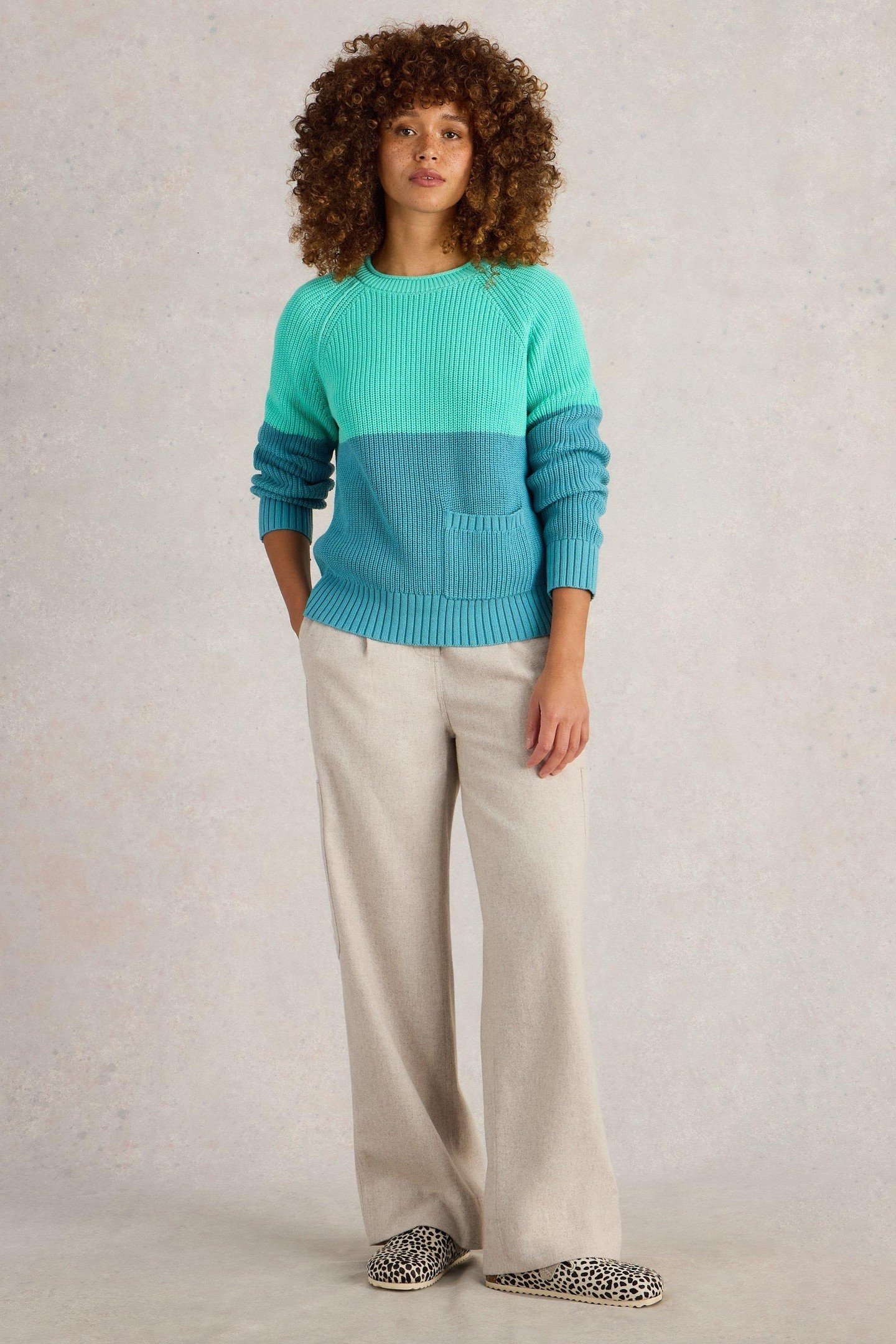 BAILEY COTTON JUMPER BLUE MULTI 1