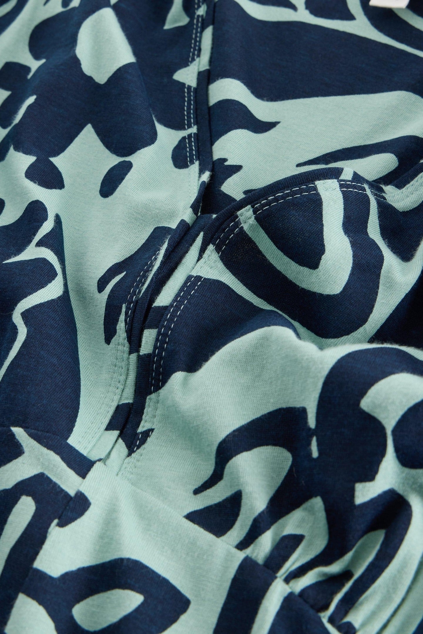 MEGAN JERSEY DRESS GREEN PRINT 4