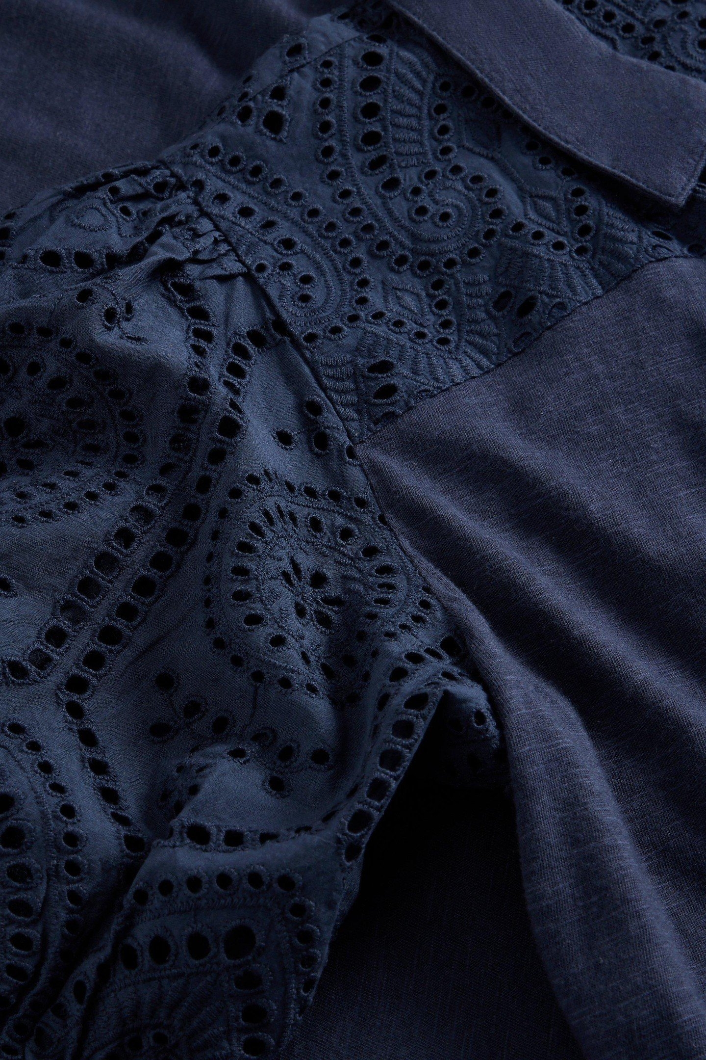 RUA BRODERIE SHIRT DRESS DARK NAVY 4