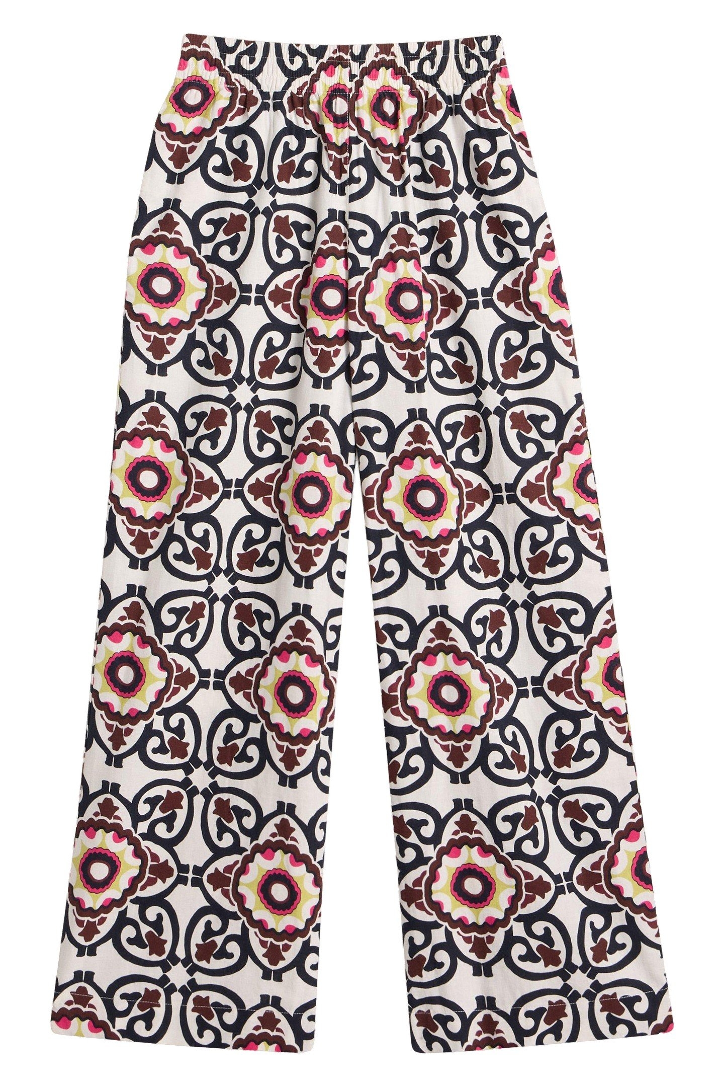 LUCY LINEN BLEND TROUSER WHITE PRINT 3