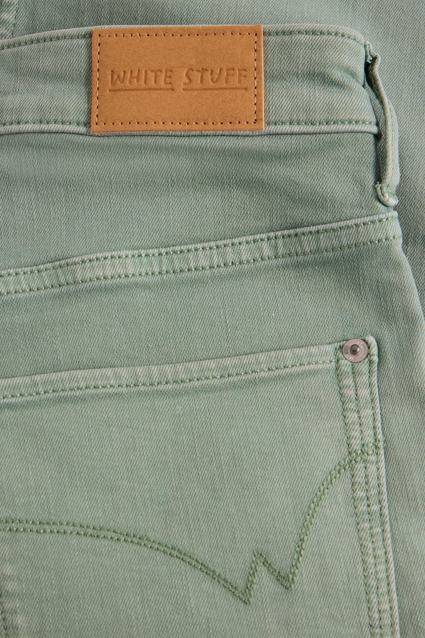 BLAKE STRAIGHT CROP JEAN MID GREEN 4