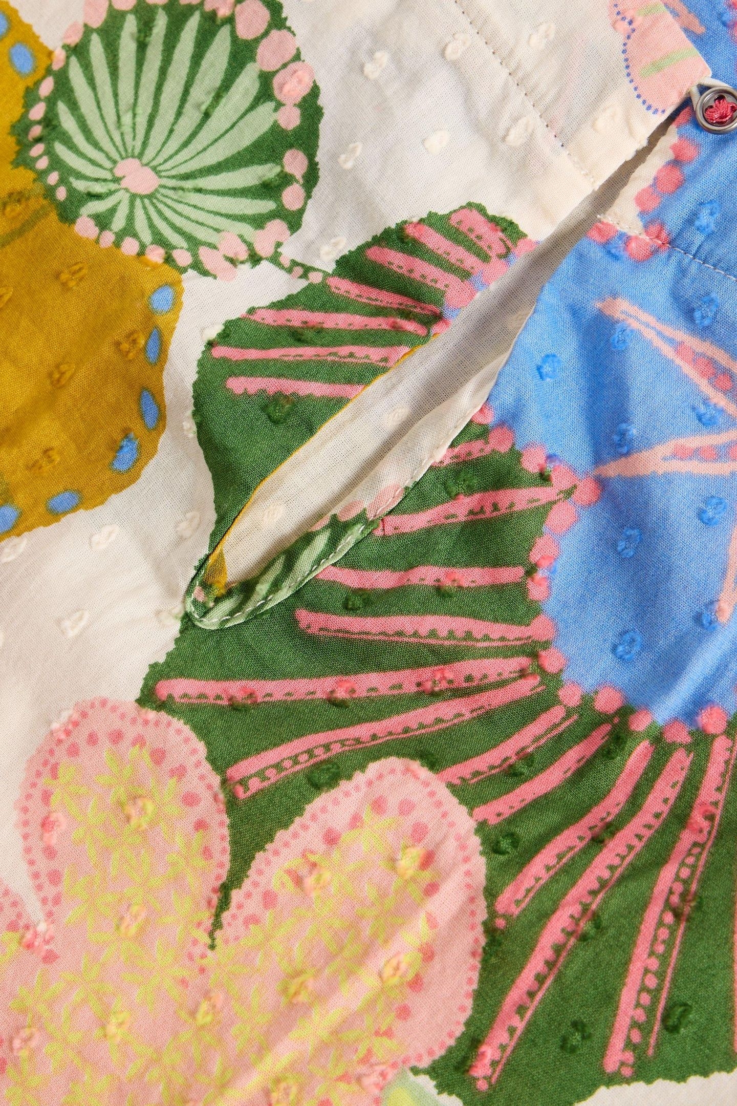 PARADISE COTTON VEST IVORY MULTI 4