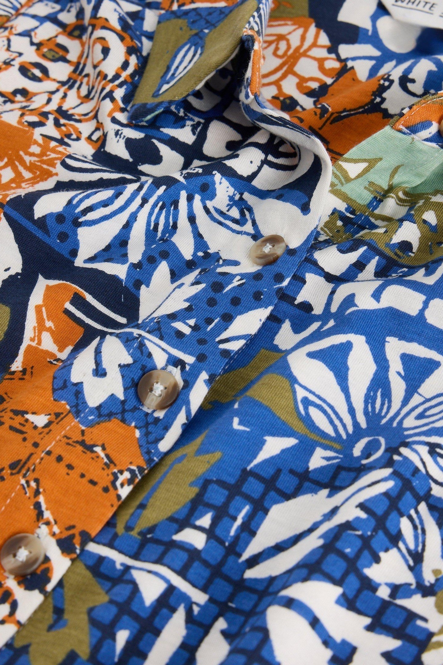 RUA JERSEY SHIRT DRESS ORANGE MULTI 4