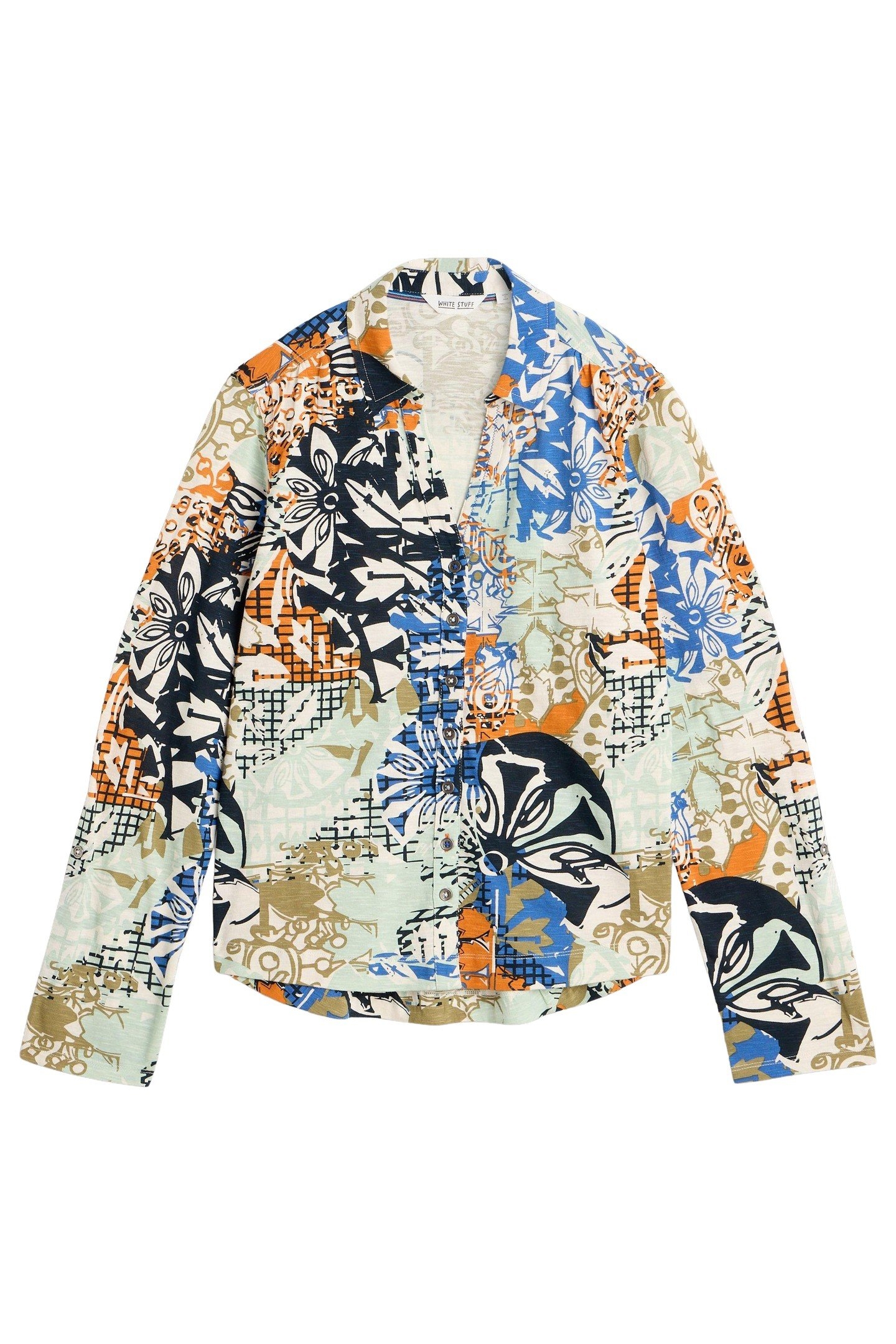 ANNIE JERSEY SHIRT ORANGE MULTI 3