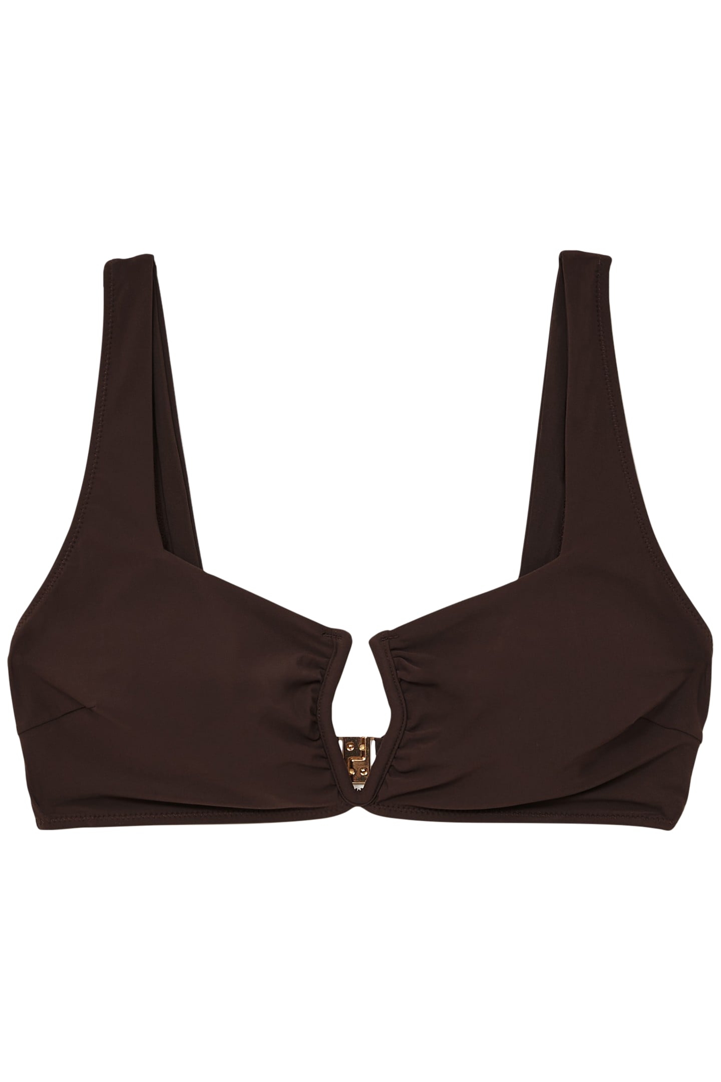 WIDE STRAP V FRONT BIKNI TOP MOCHA 4
