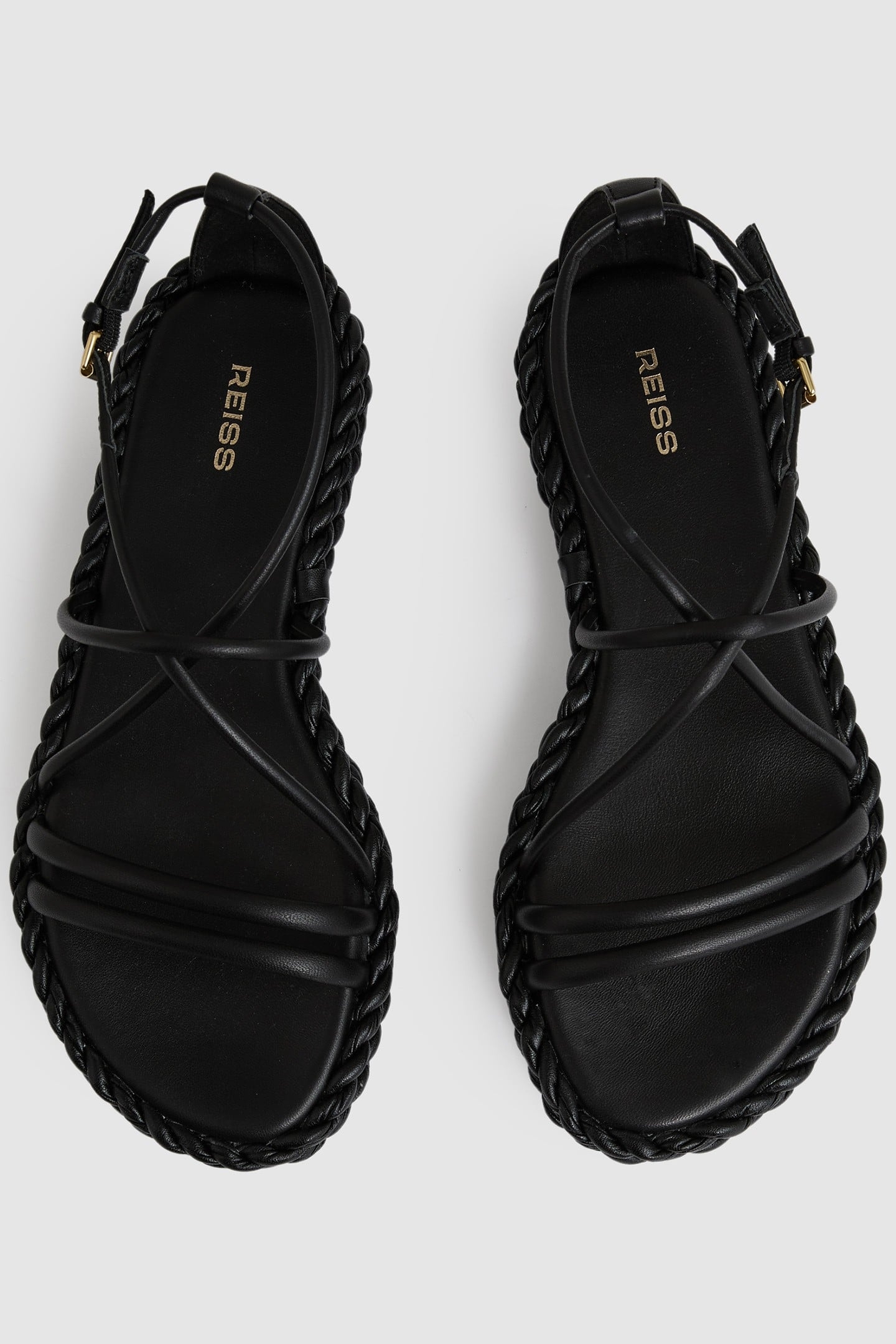 PLAIT FLAT SANDAL BLACK 3