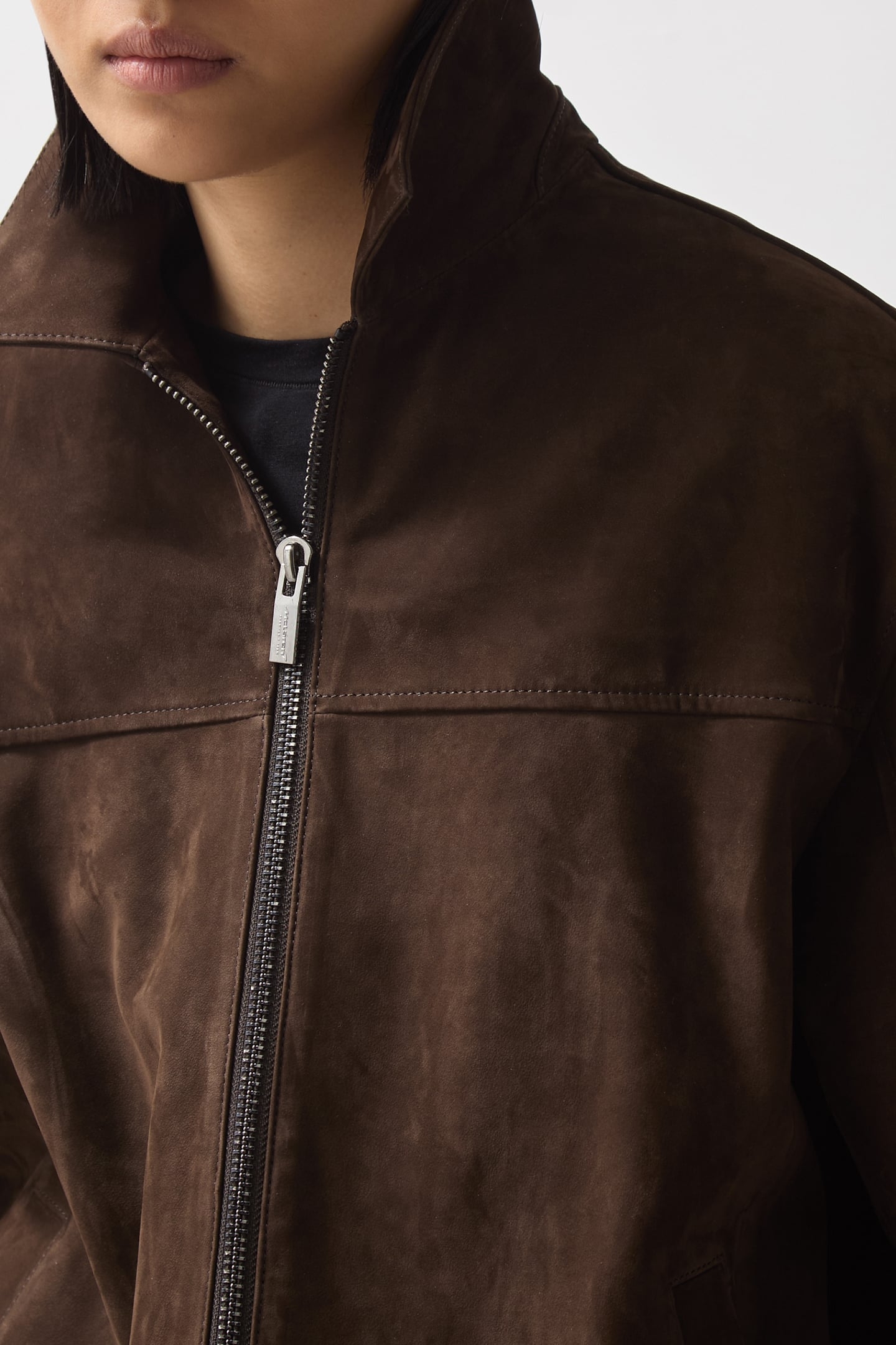 LS OVERSIZED SUEDE JACKET CHOCOLATE BROWN 5