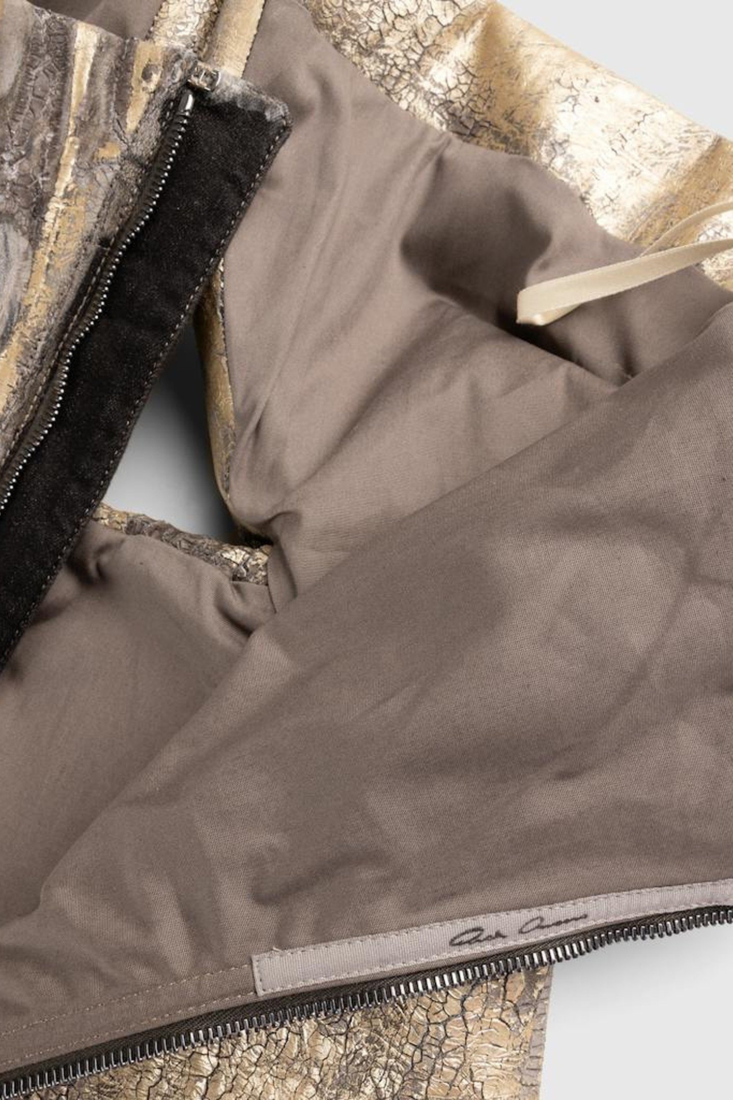 RICK OWENS – PRONG DENIM MINIDRESS GOLD 4