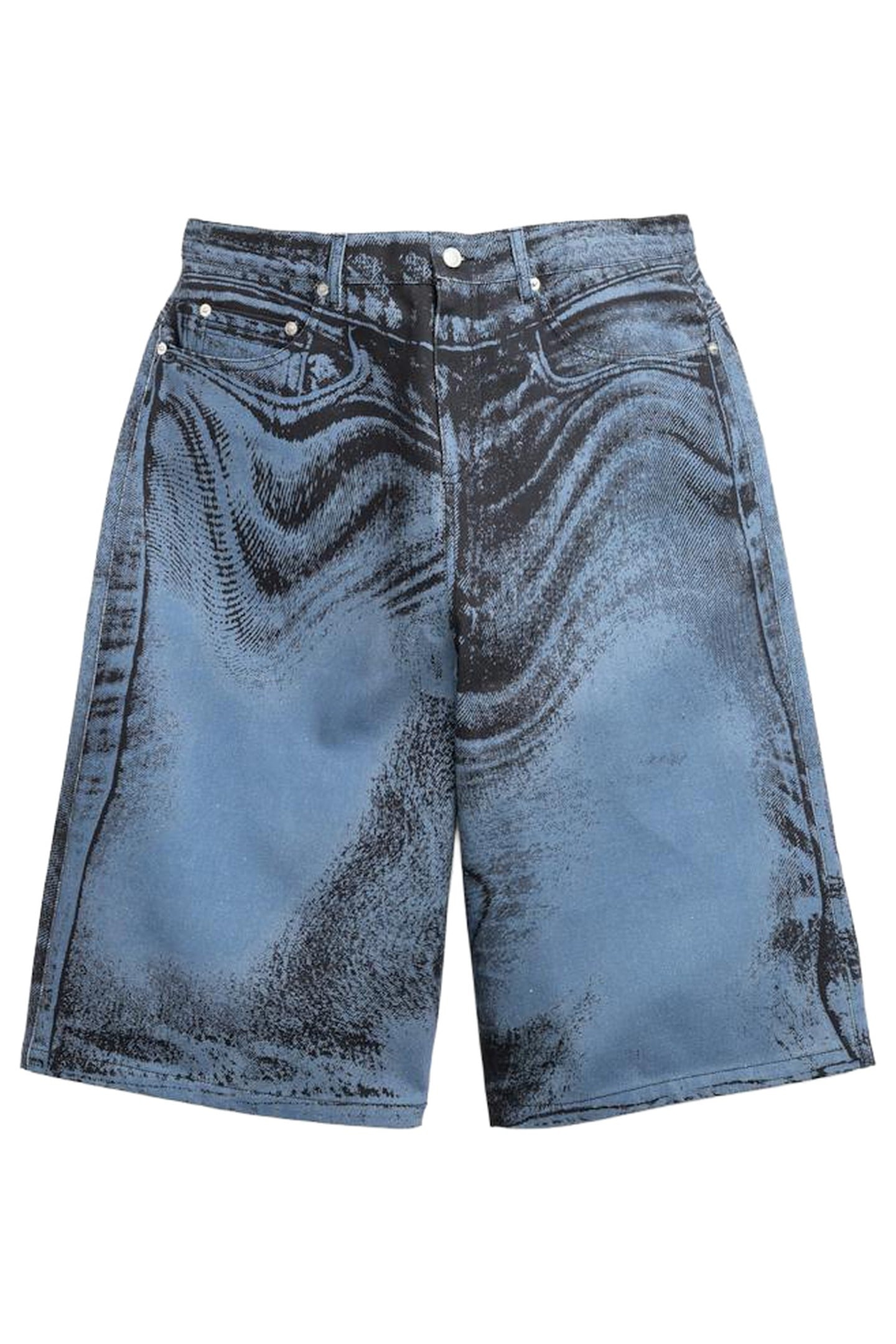 CAMPERLAB – DISTORTED DENIM SHORTS BLUE 1
