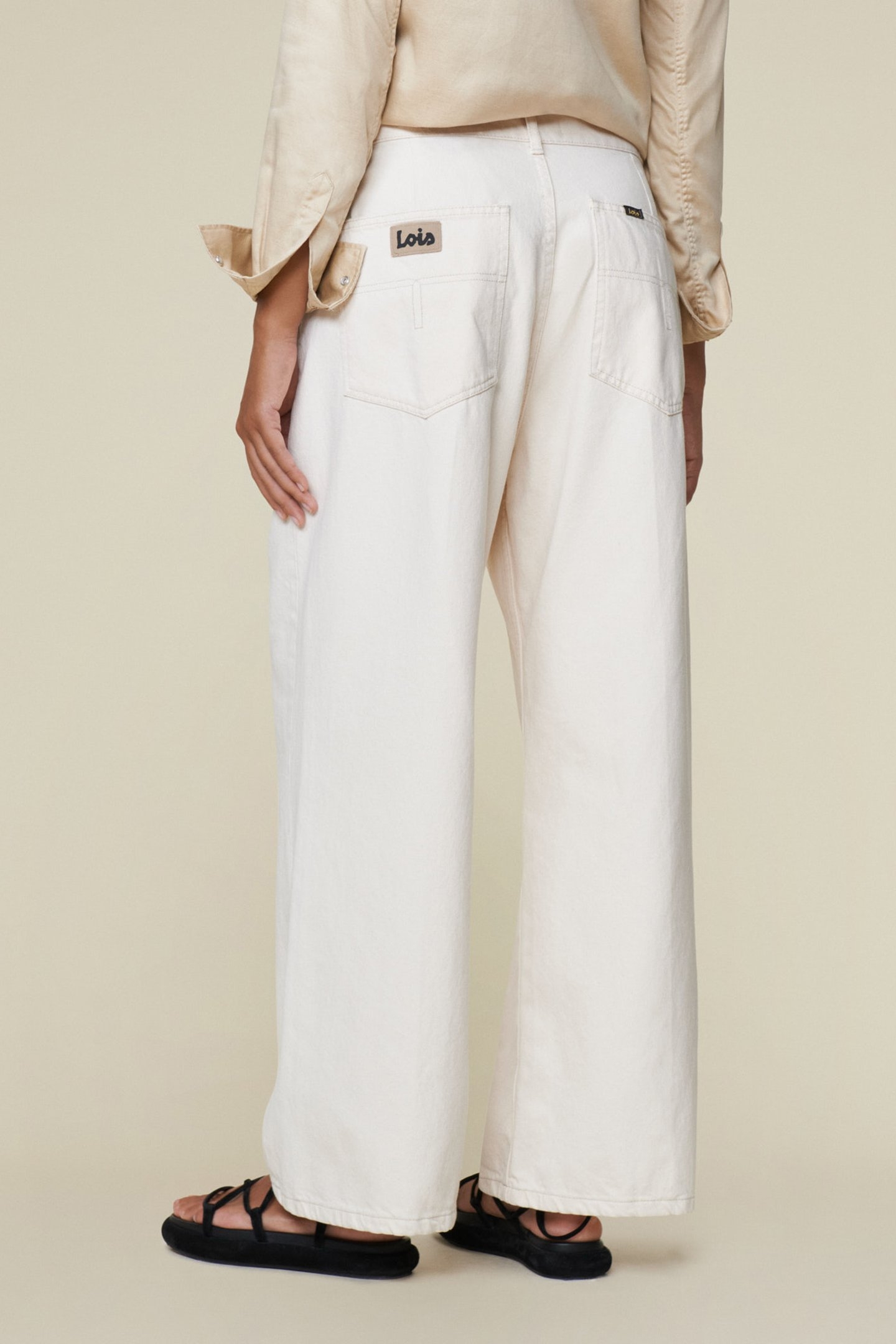 BEATRIX PLEATS ECRU RINSE 2