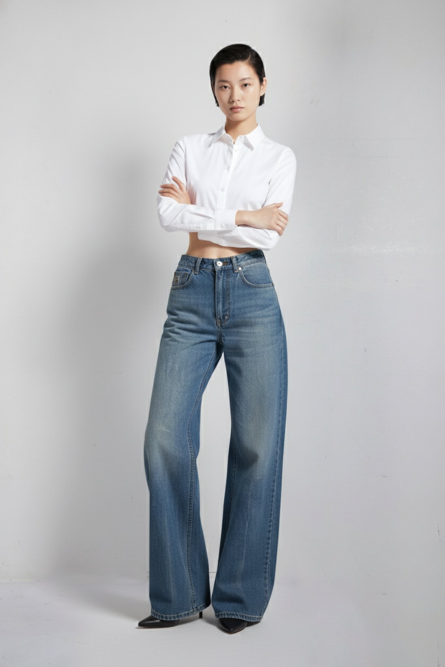 ROSA TURN UP VEINED GREEN 1