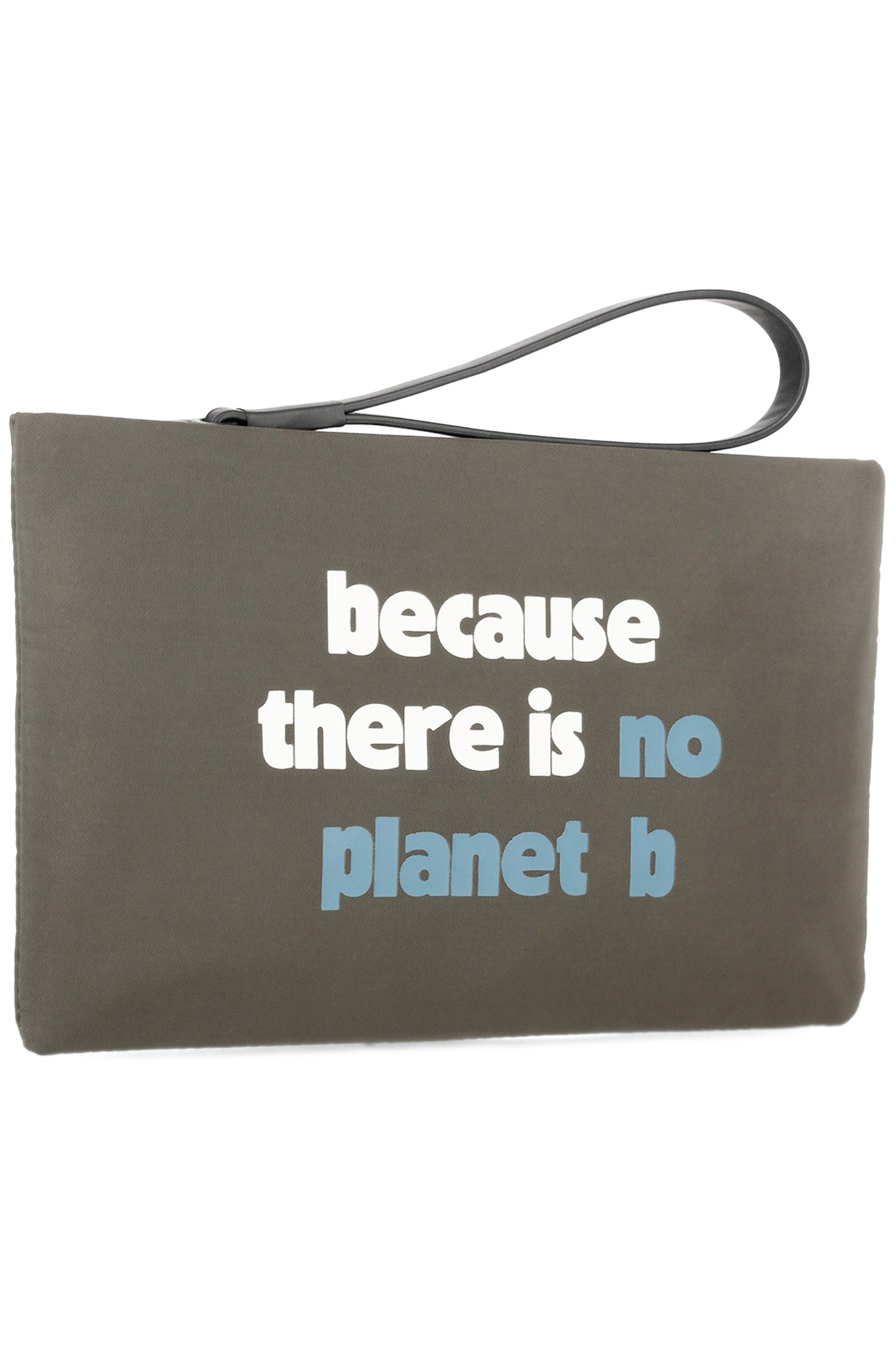 LUPITAALF CLUTCH W/ MESSAGE LEAF GREEN 1