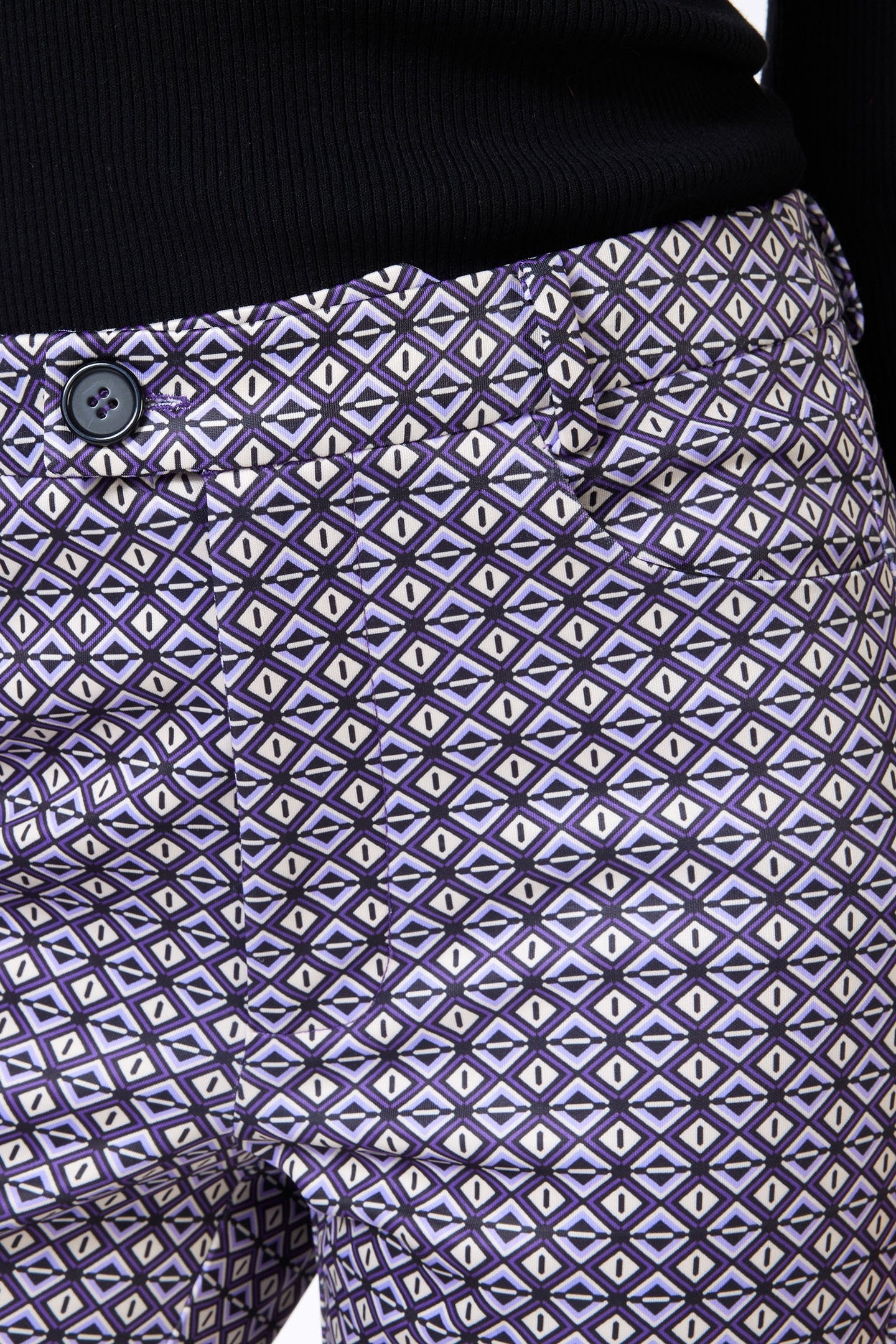 TROUSERS FLAIR GRAPHIC EARTH PRINT 7