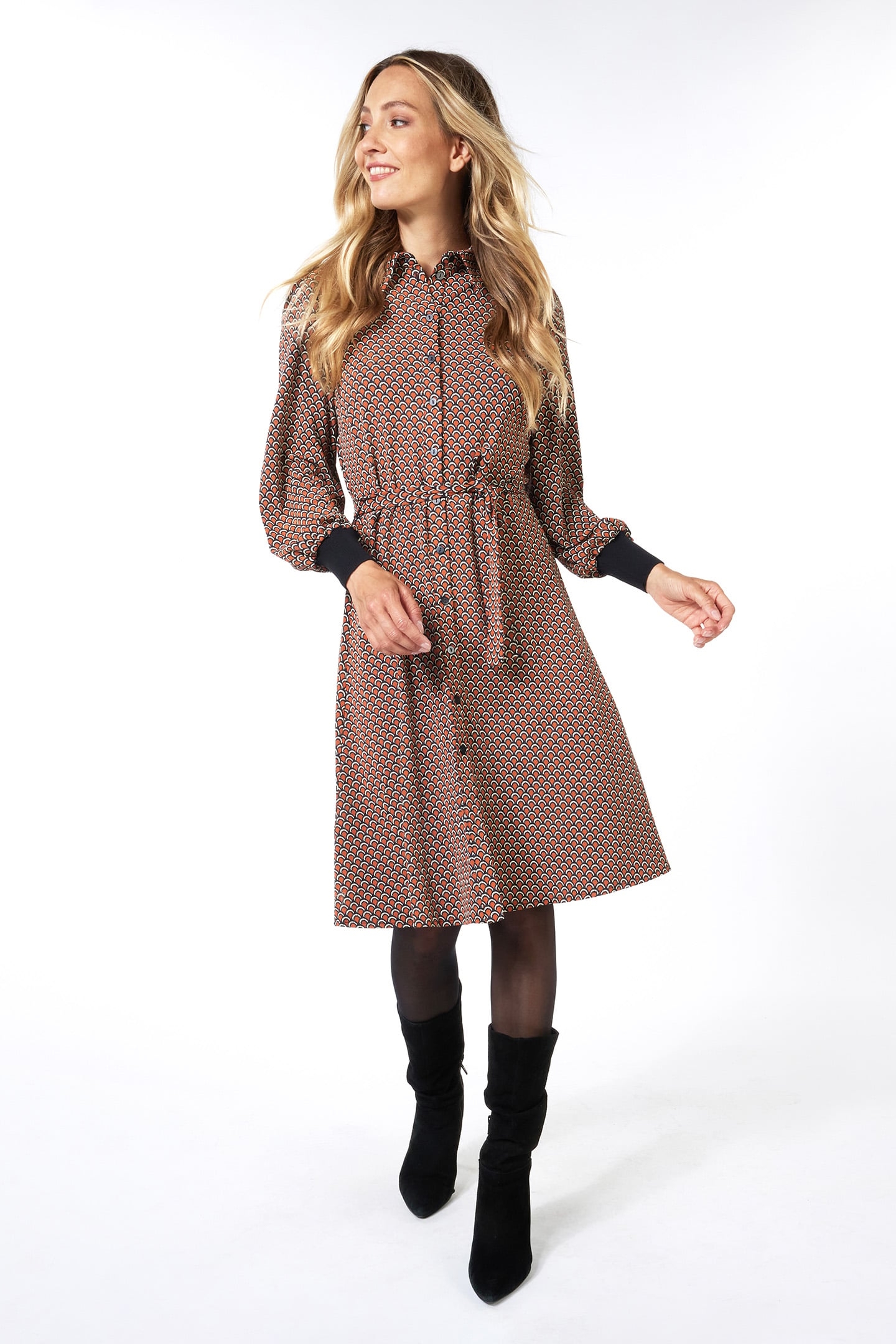 DRESS SCALLOPED SJ PRINT 3