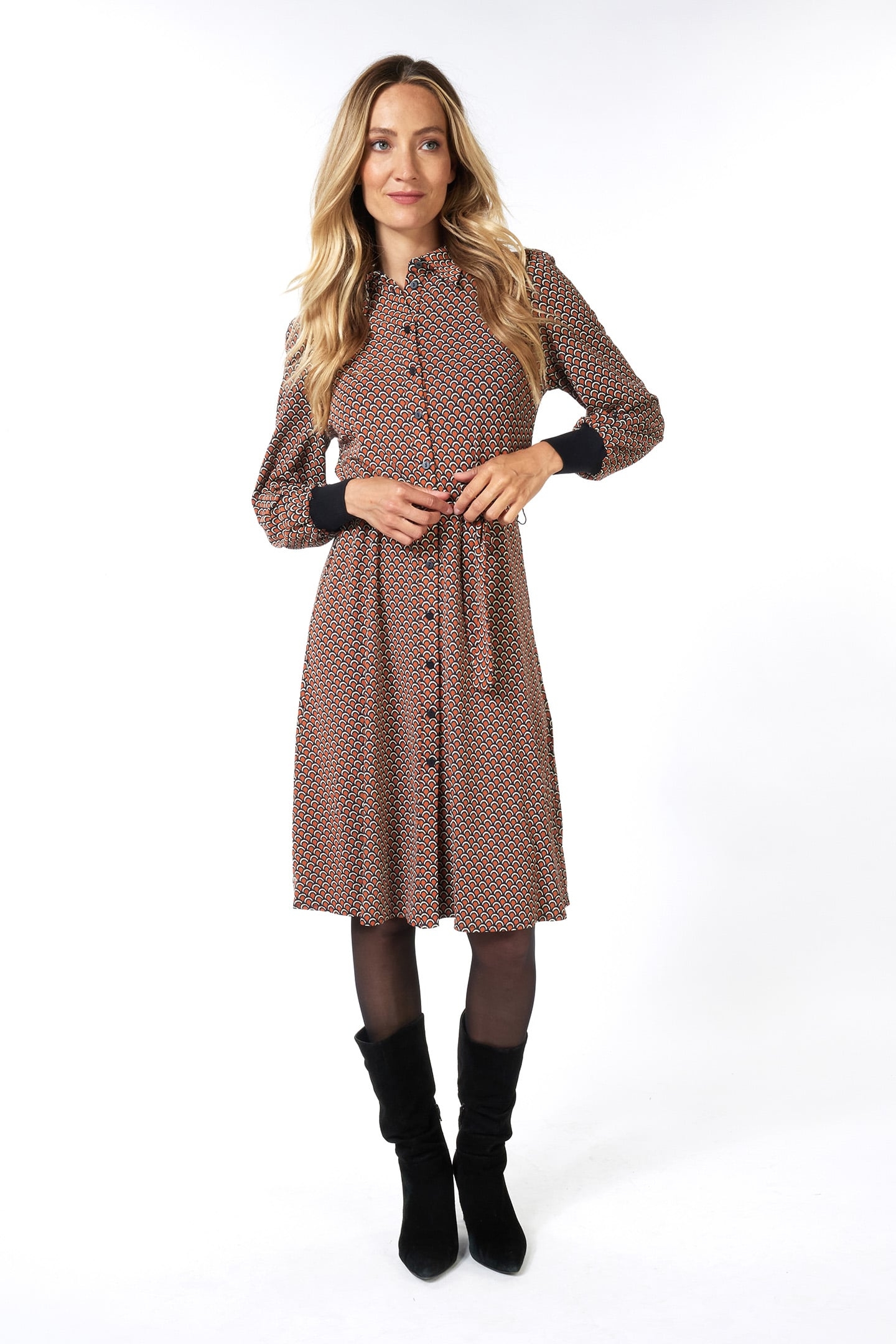 DRESS SCALLOPED SJ PRINT 2