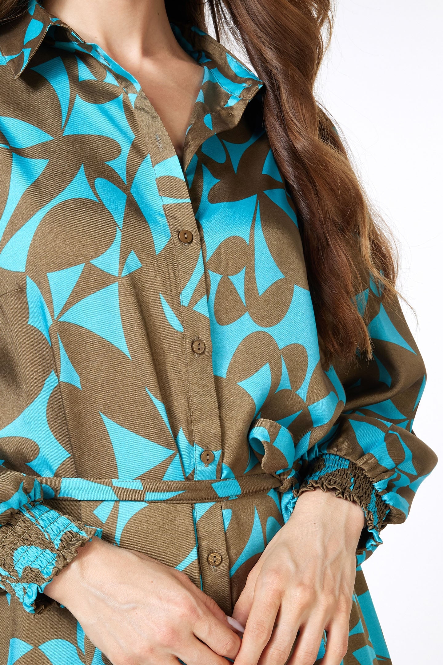 DRESS LONG EXPRESSIVE ROOTS PRINT 6